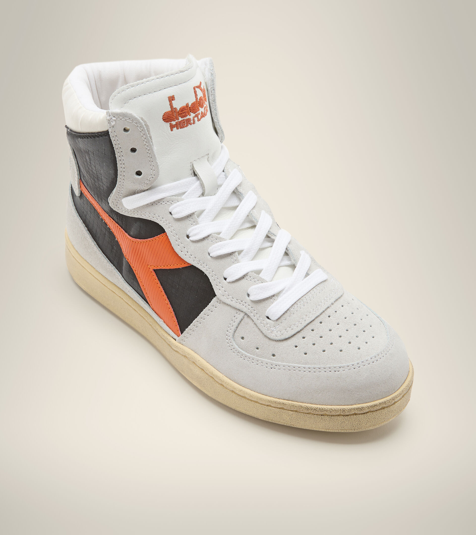 Heritage-Schuh - Herren MI BASKET RIPSTOP SCHWARZ/WEISS - Diadora