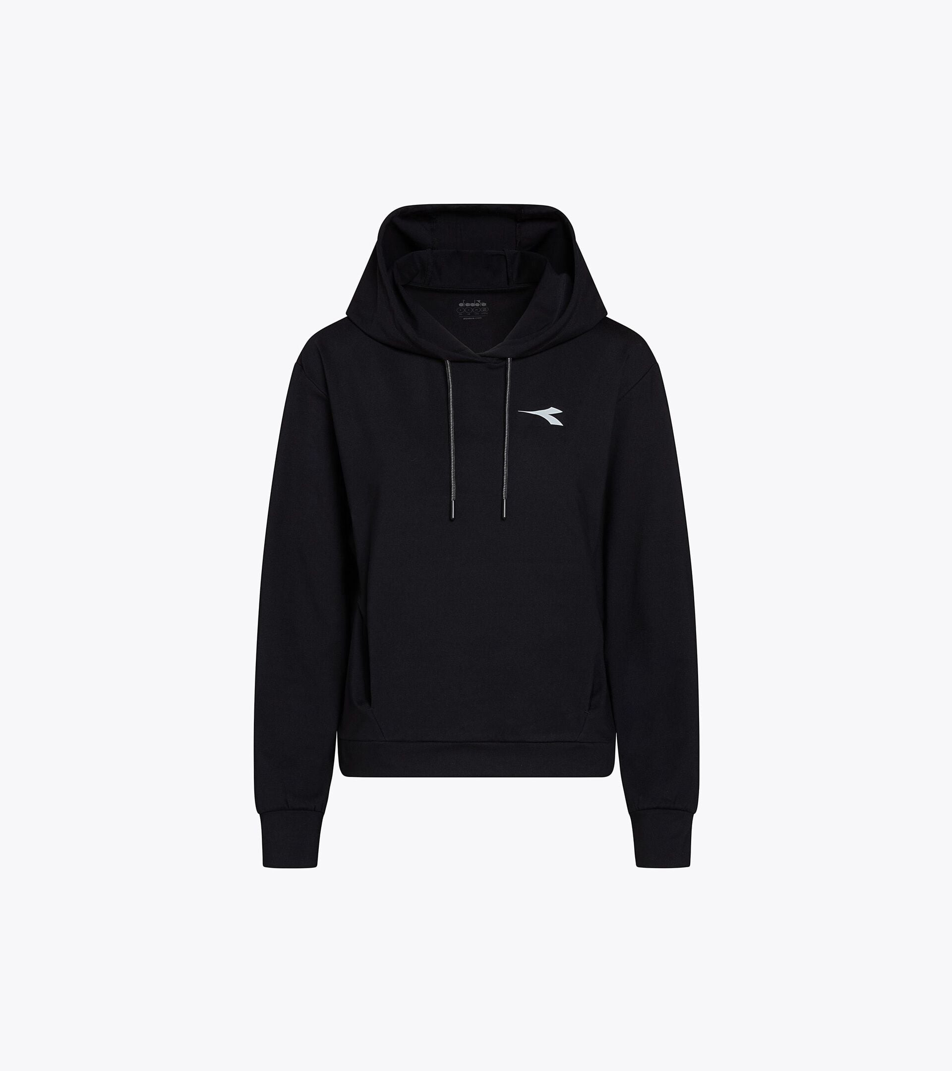High-Performance Technical Sweatshirt - Training - Women&rsquo;s L. JERSEY PULLOVER HOODIE BLACK - Diadora