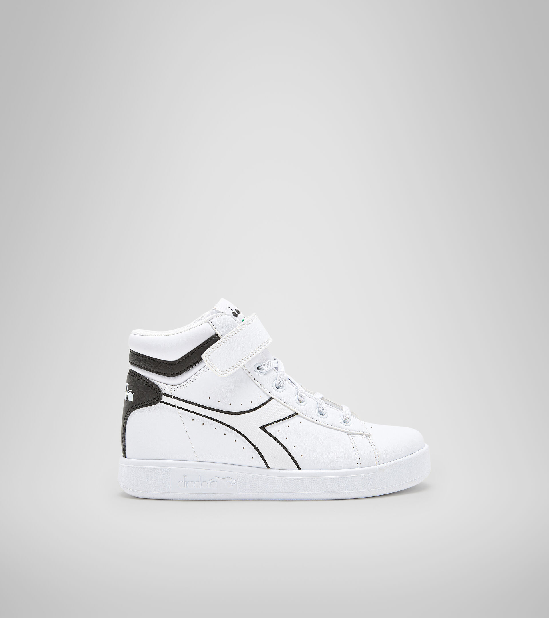 Sportschuh - Kinder 4-8 Jahren GAME P HIGH PS WEISS/WEISS/SCHWARZ - Diadora