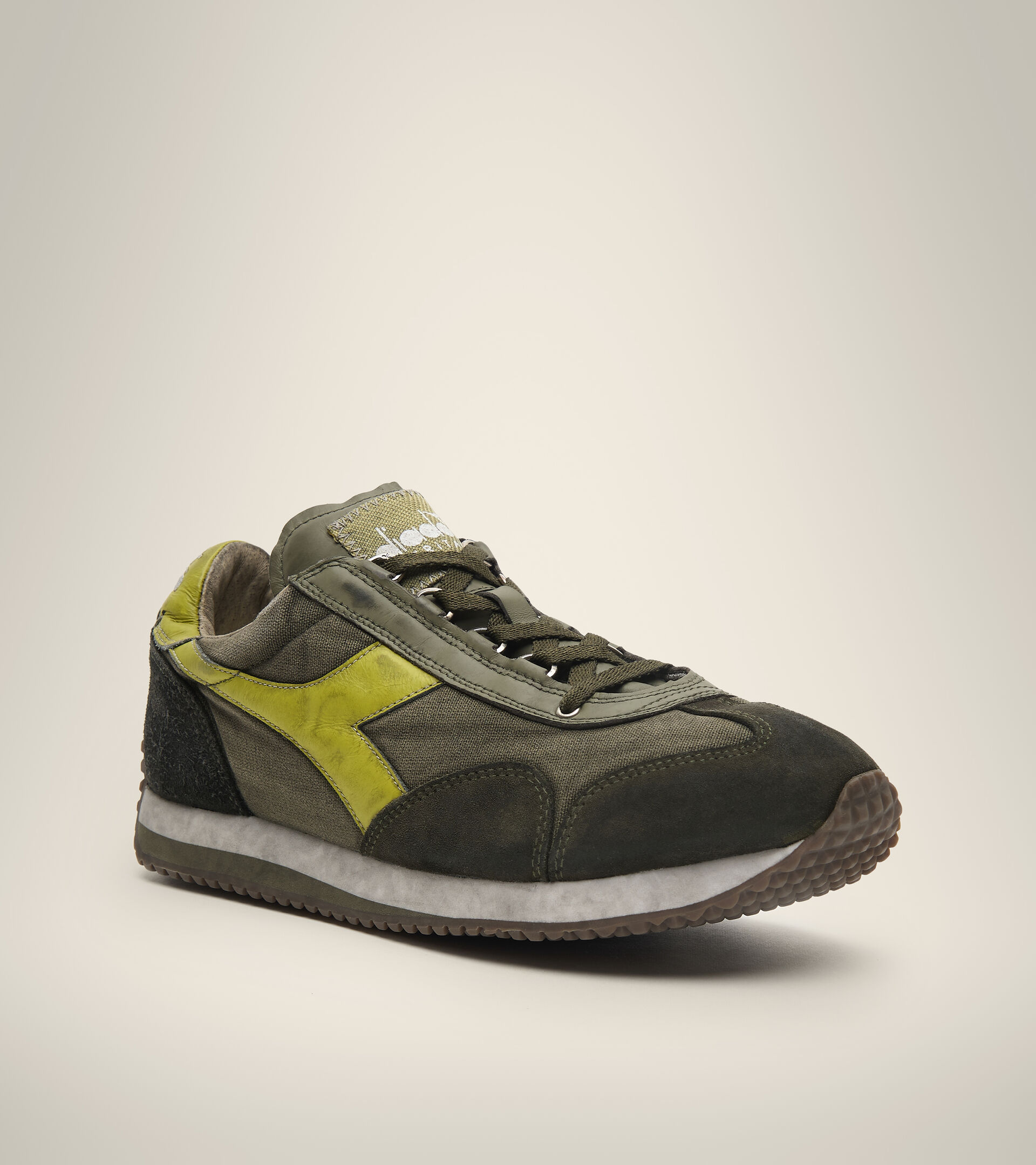 Chaussures Heritage - Unisexe EQUIPE H DIRTY STONE WASH EVO VERT OLIVE BRULE/OLIVE NUIT - Diadora