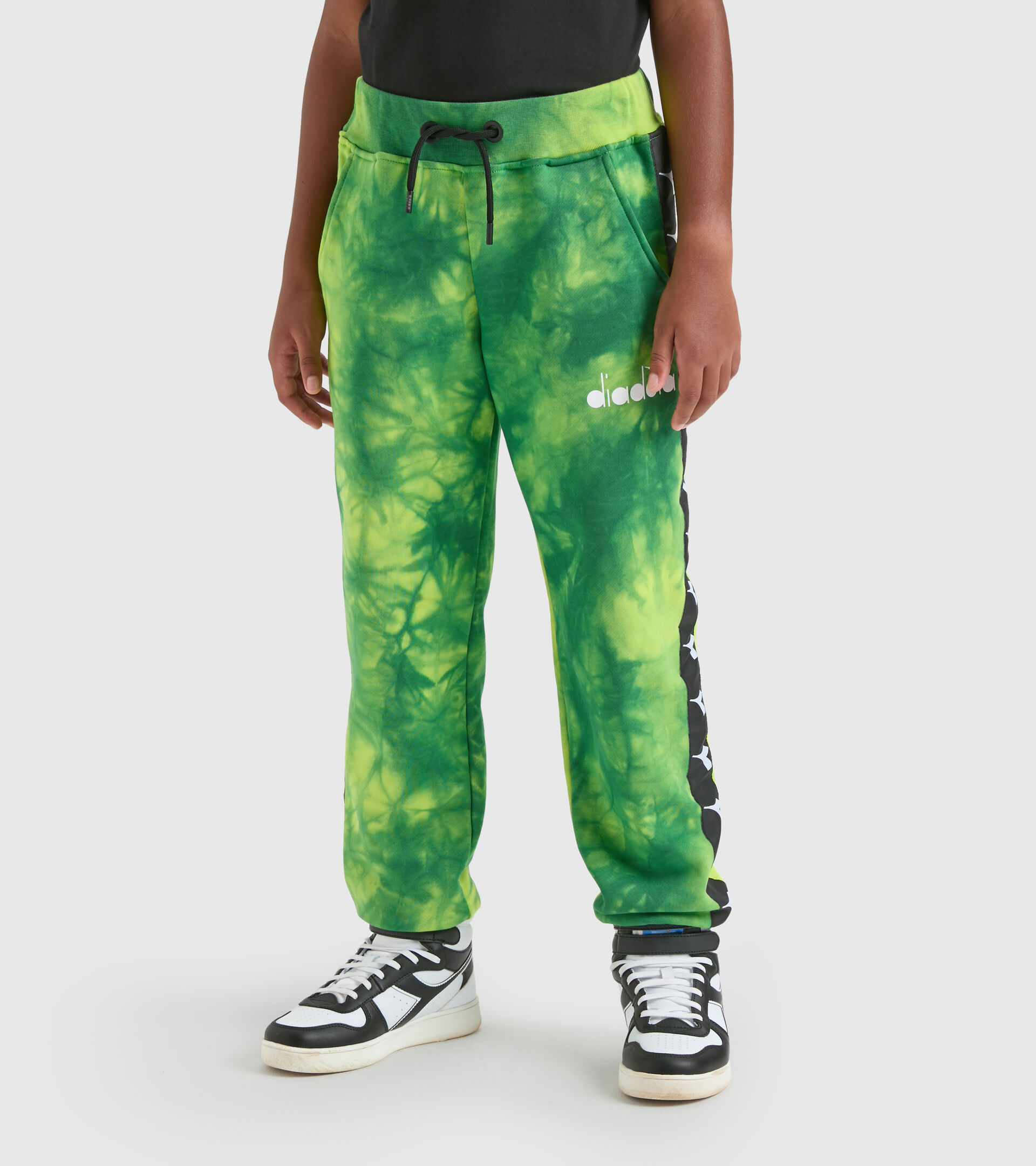 Green army sweatpants - Boy JB.PANTS CUFF AO D NEUTRO(00001) - Diadora