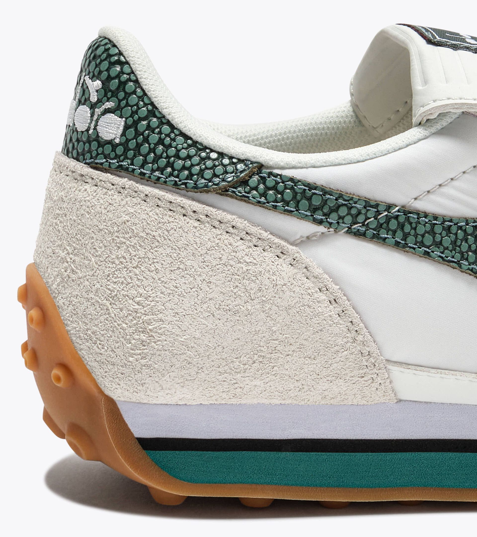 Zapatillas de ante de ca&ntilde;a baja - Mujer RALLY INDOOR BLANCO/VERDE BISTRO - Diadora