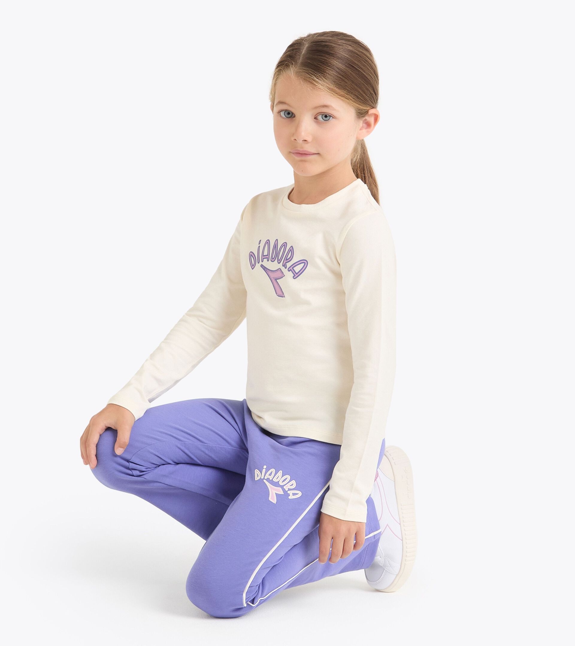 Camiseta de manga larga - Niña/Adolescente
 JG. T-SHIRT LS LOGO BIANCO GARDENIA - Diadora
