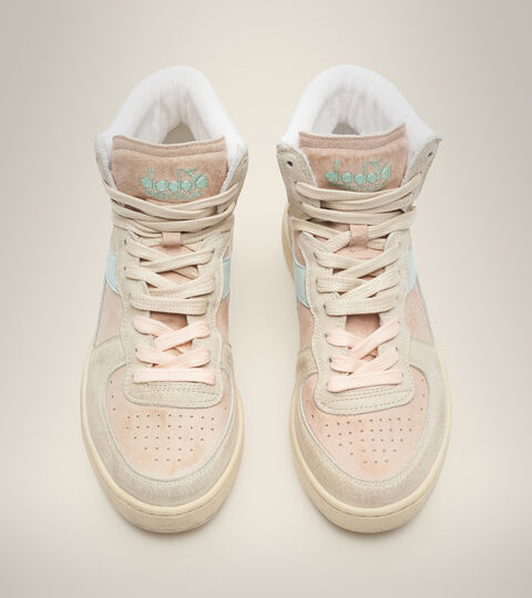 MI BASKET PIGSKIN USED, BELLINI PINK Made in Italy Heritage Shoe - Unisex MI BASKET PIGSKIN USED BELLINI PINK - Diadora