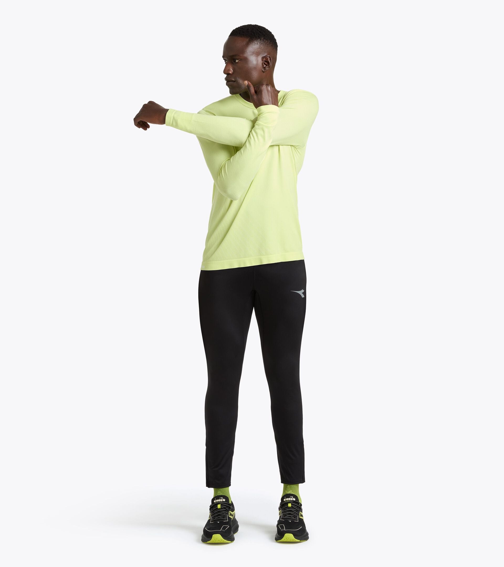 Winter Running Leggings - Training - Men&rsquo;s RUN TIGHTS BLACK - Diadora