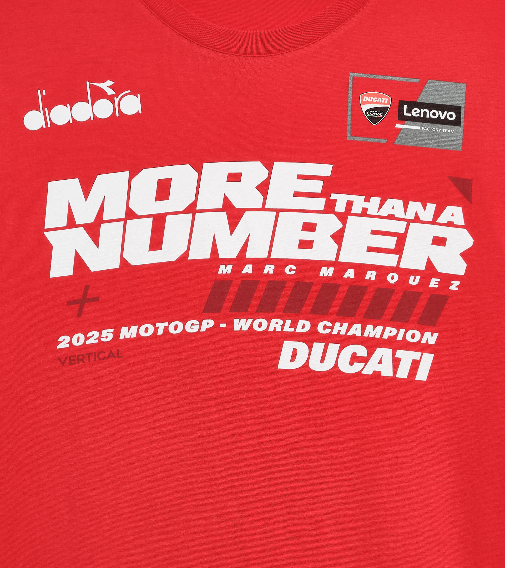 Camiseta conmemorativa | diadora X Ducati Corse  T-SHIRT DUCATI CAMPIONE MGP25 DUCATI MGP ROJO/NEGRO - Diadora