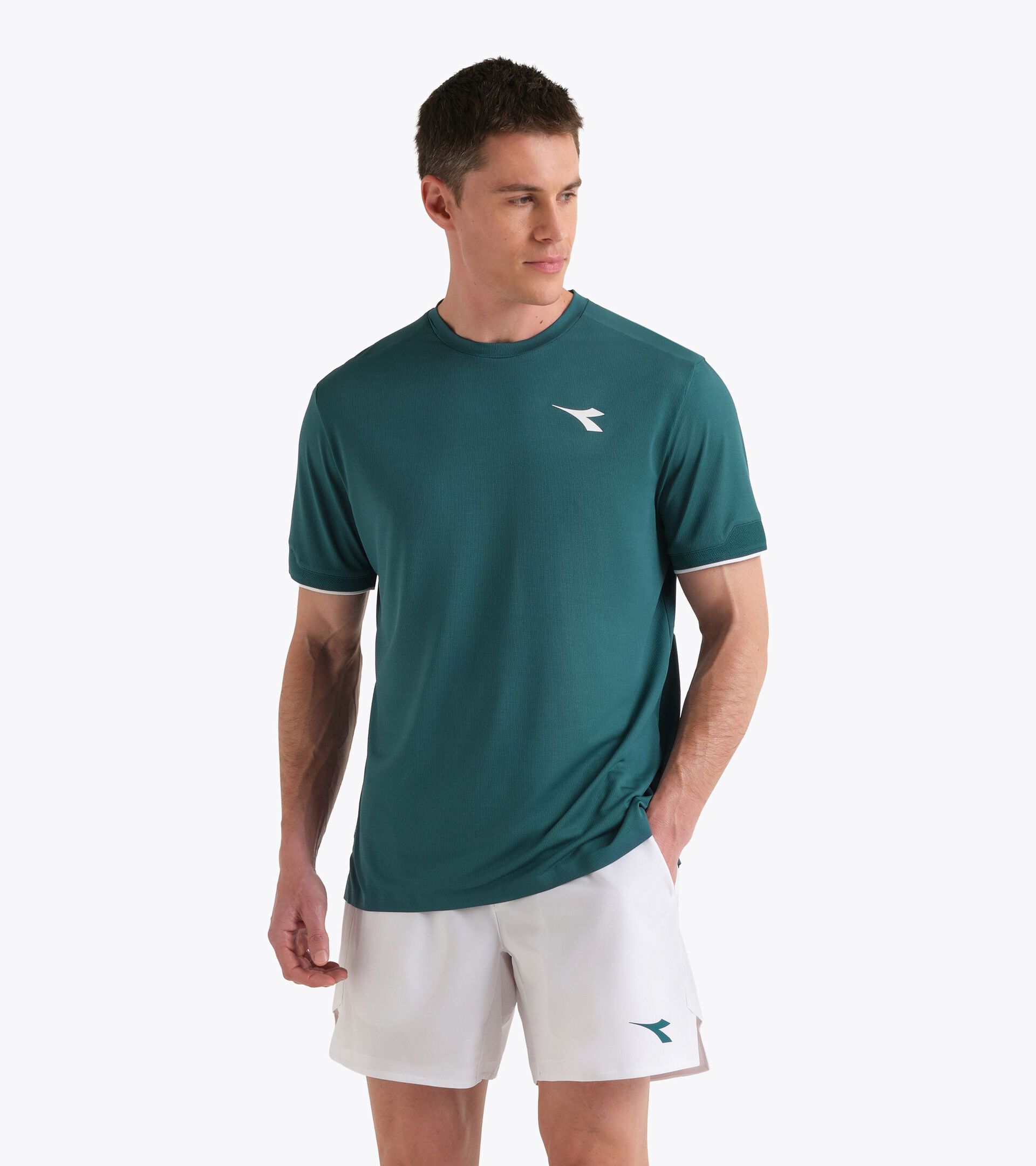 T-shirt &agrave; manches courtes avec technologie FIBRAZERO - Comp&eacute;tition - Homme
 SS T-SHIRT MATCH FIBRAZERO EPICEA OMBRE - Diadora