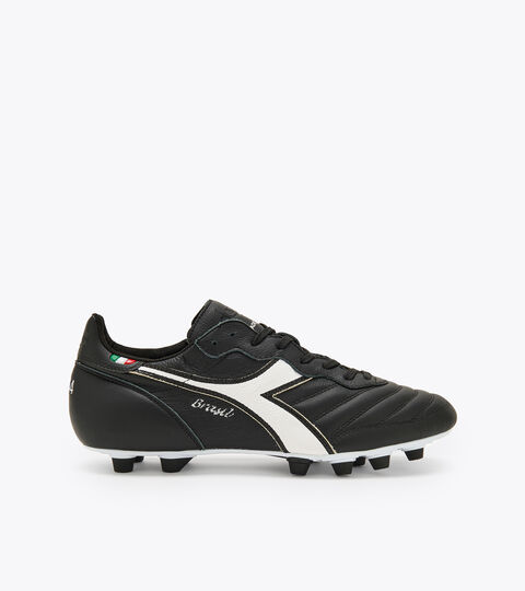 Firm ground football boots - Made in Italy BRASIL ITALY OG LT+  MDPU BLACK /WHITE - Diadora