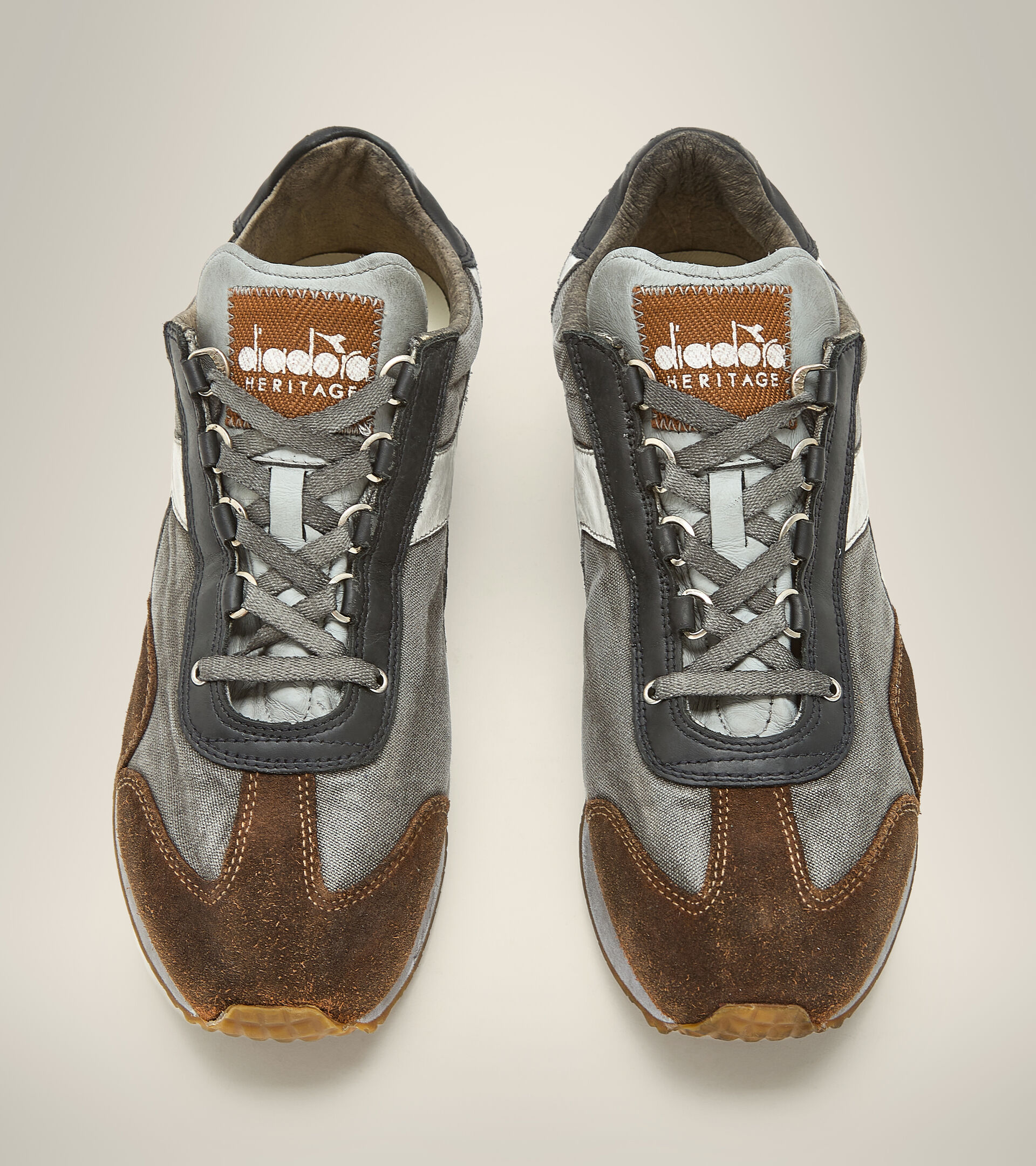 Heritage shoe - Unisex EQUIPE H DIRTY STONE WASH EVO HIGH RISE/WHITE (C4890) - Diadora