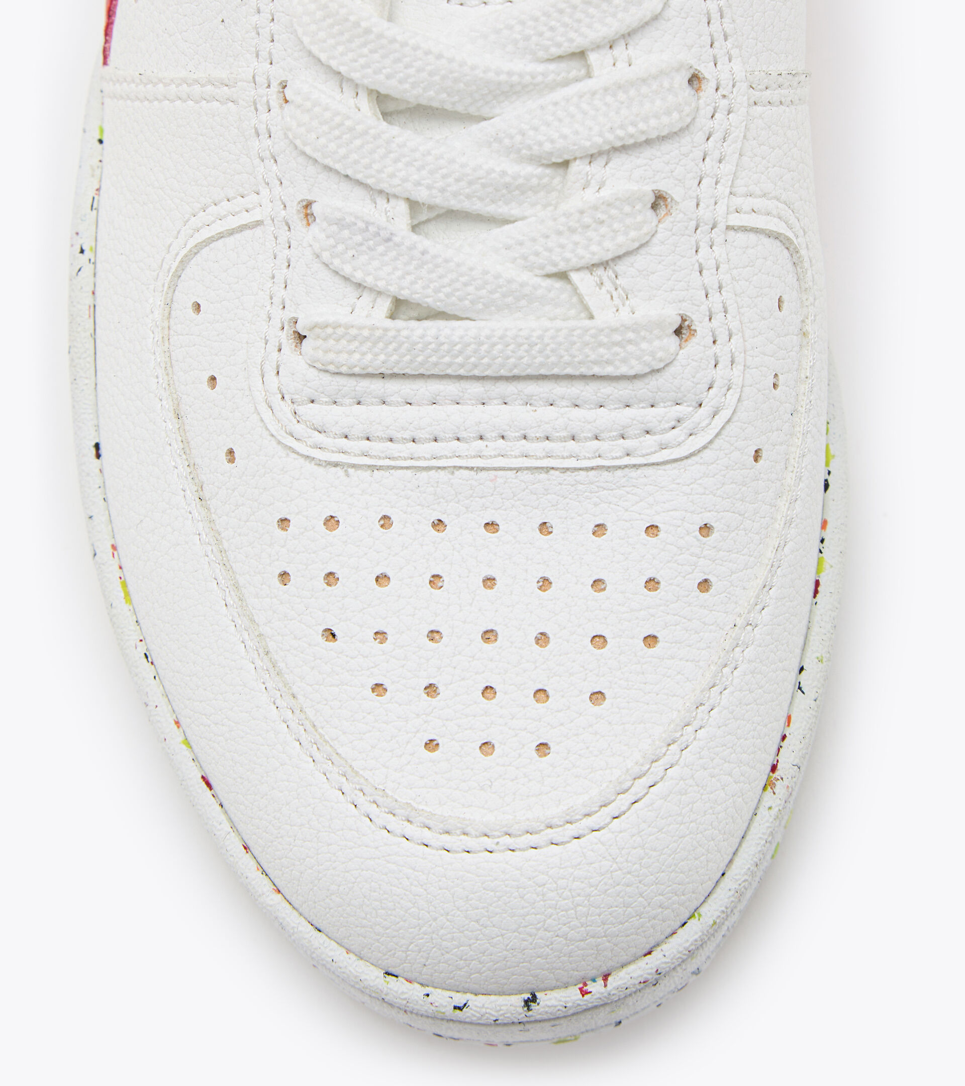 Heritage shoe - Unisex MI BASKET ROW CUT 2030 WHITE/FERRARI RED ITALY - Diadora
