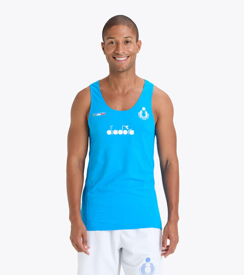 Camiseta sin mangas de competición para hombre - Selección Italiana de Vóley Playa CANOTTA GARA UOMO BV ITALIA AZUL NACIONAL - Diadora