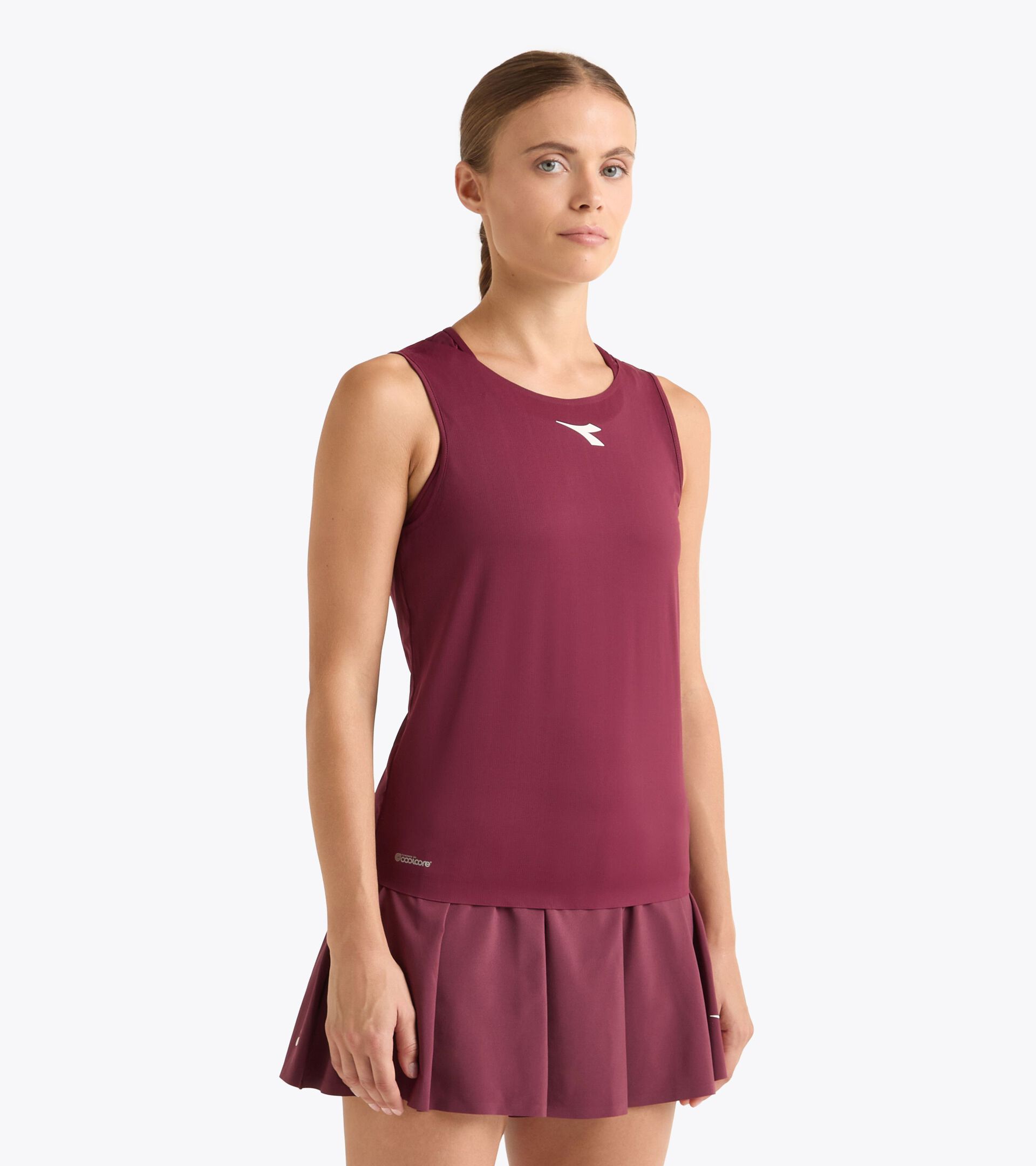 Tennis racerback tank top - Competition - Women’s L. TANK ICON MAROON BANNER - Diadora