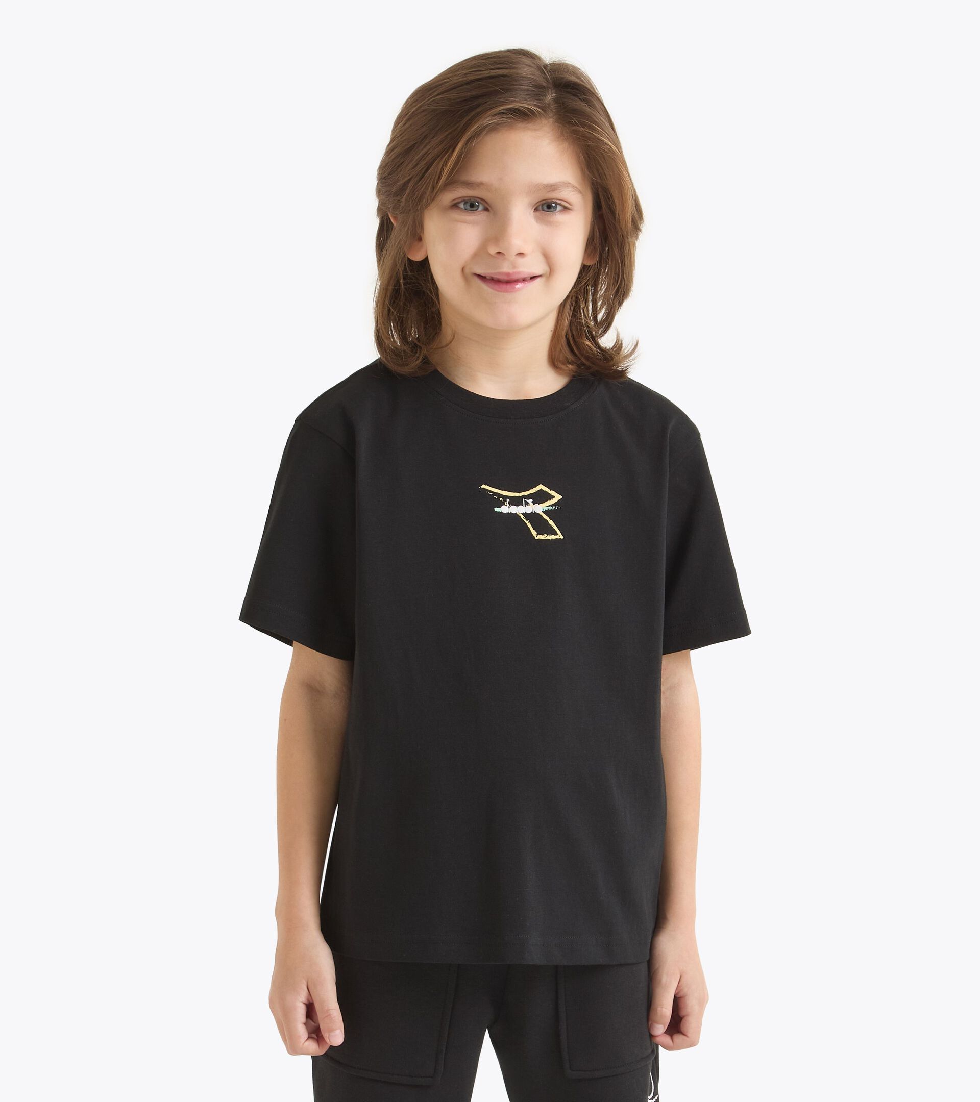 Cotton t-shirt - Boy JB. T-SHIRT SS GRAFFITI SL BLACK - Diadora