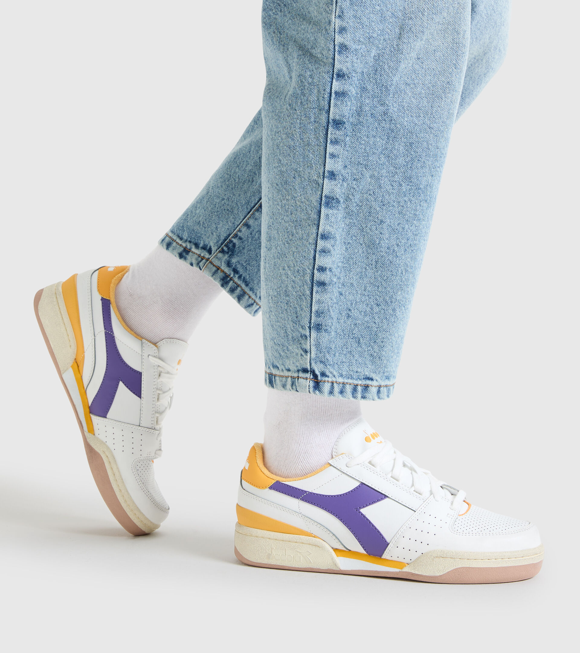 Sports shoes - Men  DAVIS LEATHER WHITE/BEESWAX - Diadora