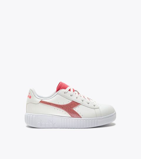 Sports shoes - Youth 8-16 years GAME STEP P LACQUERED GS WHITE/PINK LEMONADE - Diadora
