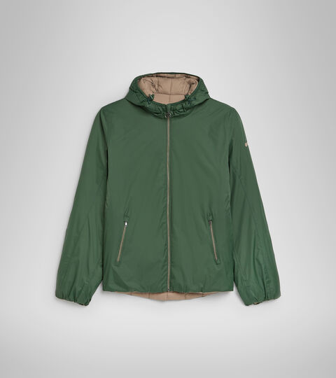 HOODIE INSULATED JACKET, SCHWARZWALD/TAUPE GRAU Wattierte Wendejacke - Herren HOODIE INSULATED JACKET SCHWARZWALD/TAUPE GRAU - Diadora