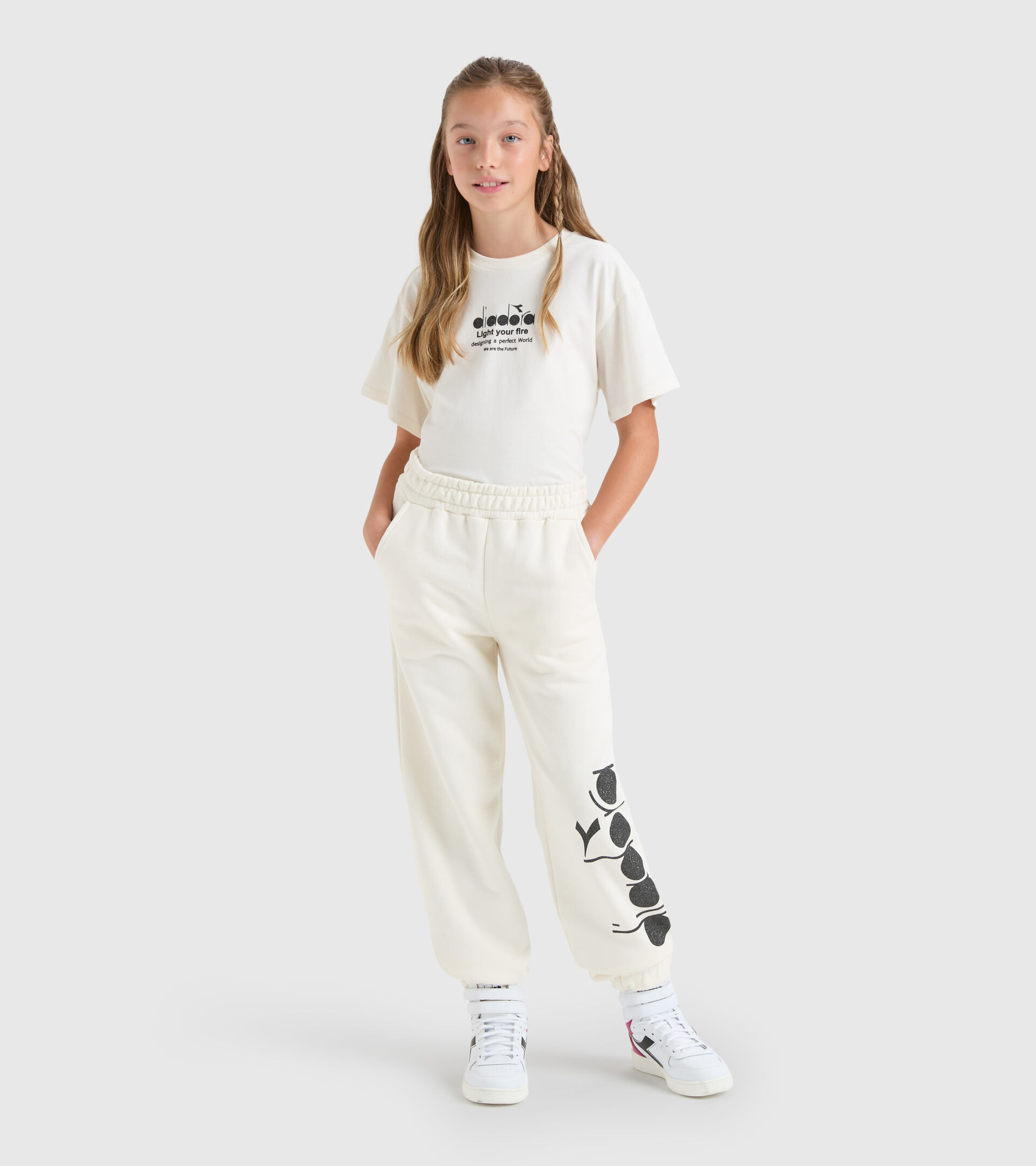Trainingsanzug Relaxed-fit - Mädchen JG.PANTS CUFF D GELBCREME - Diadora