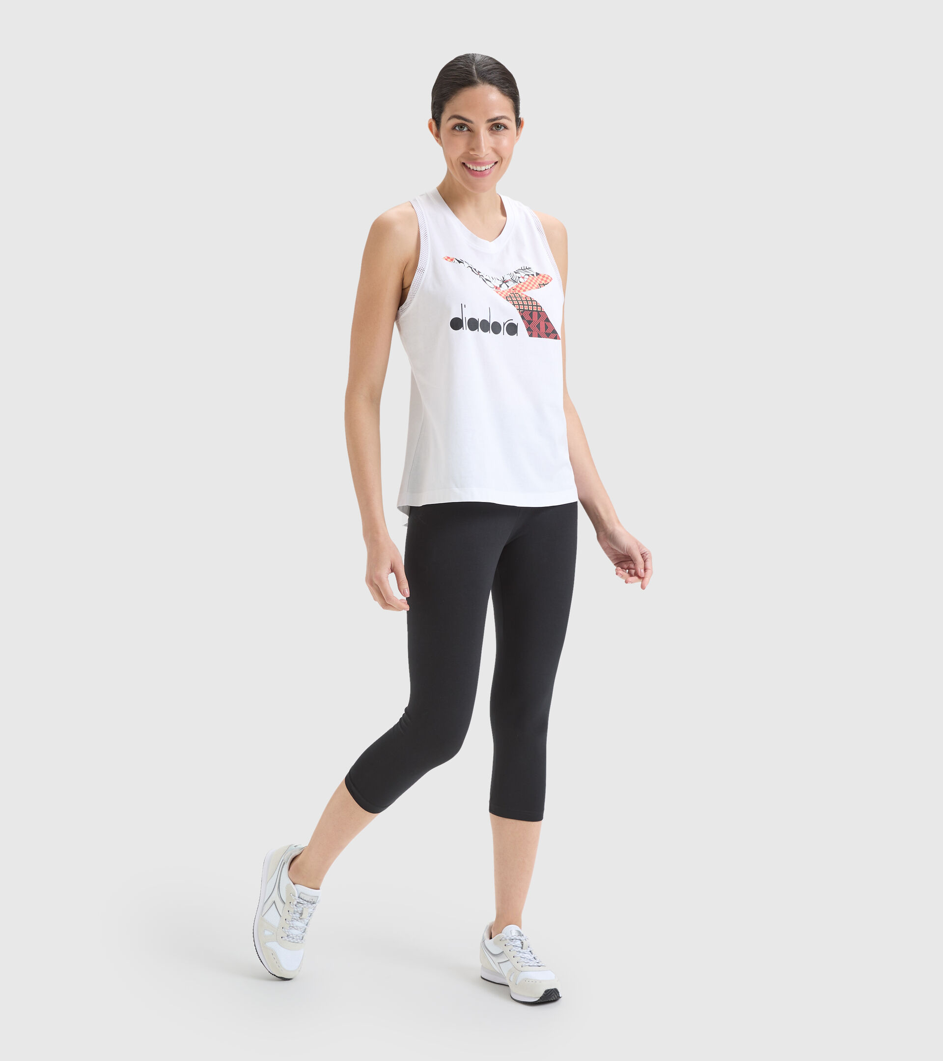 Camiseta sin mangas deportiva de algodón - Mujer L. TANK FLOSS BLANCO VIVO - Diadora