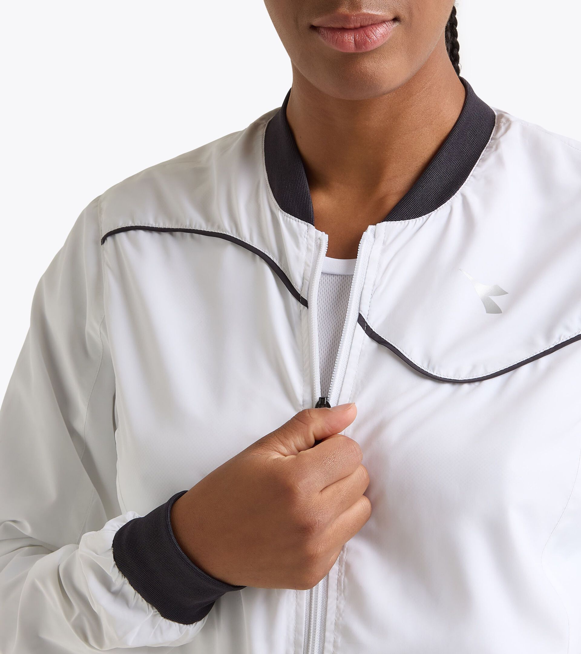 Tennisjacke - Damen L. JACKET COURT STRAHLEND WEISSE - Diadora