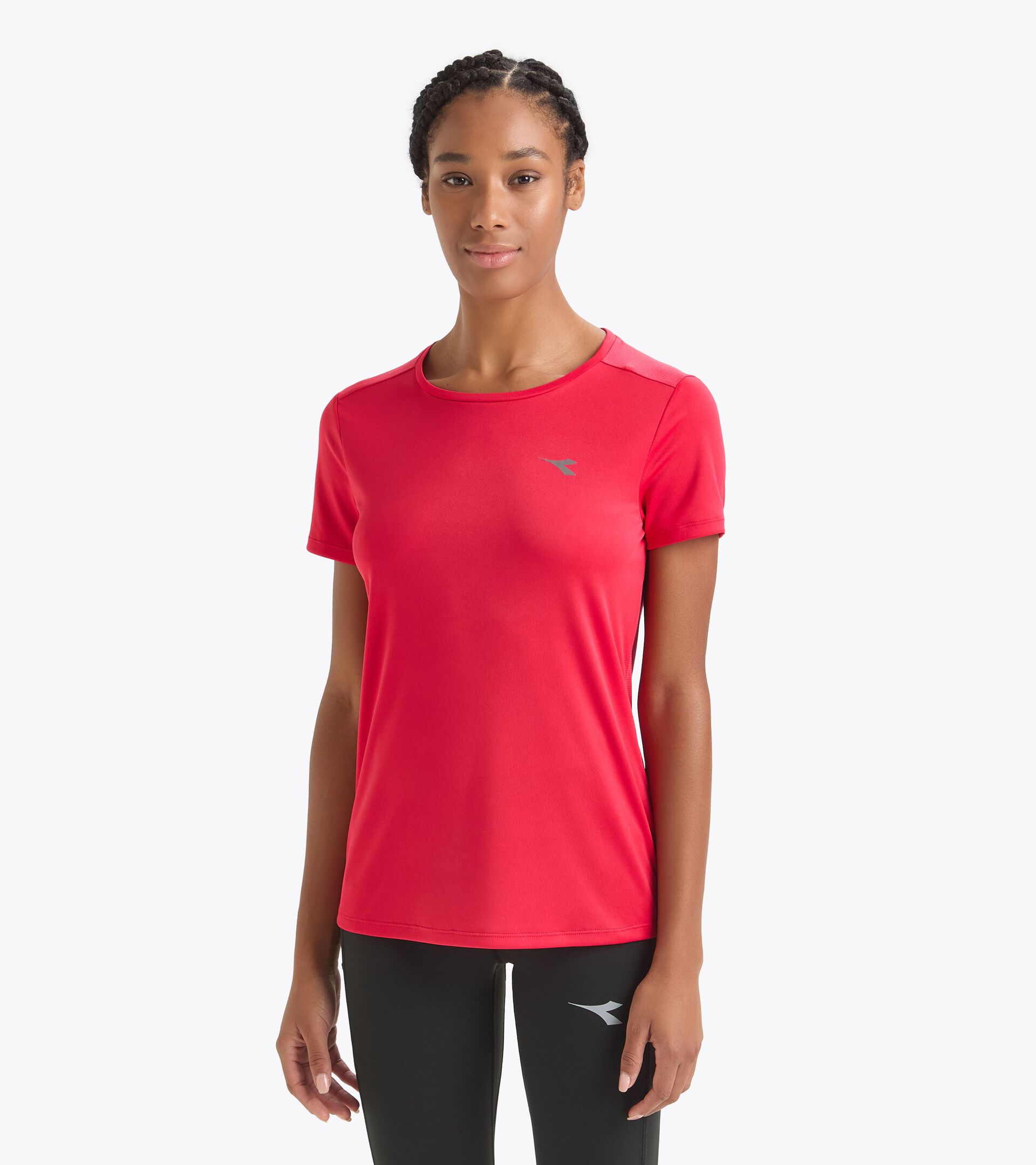 T-shirt de sport - Femme L. SS T-SHIRT RUN ROUGE TOREADOR - Diadora