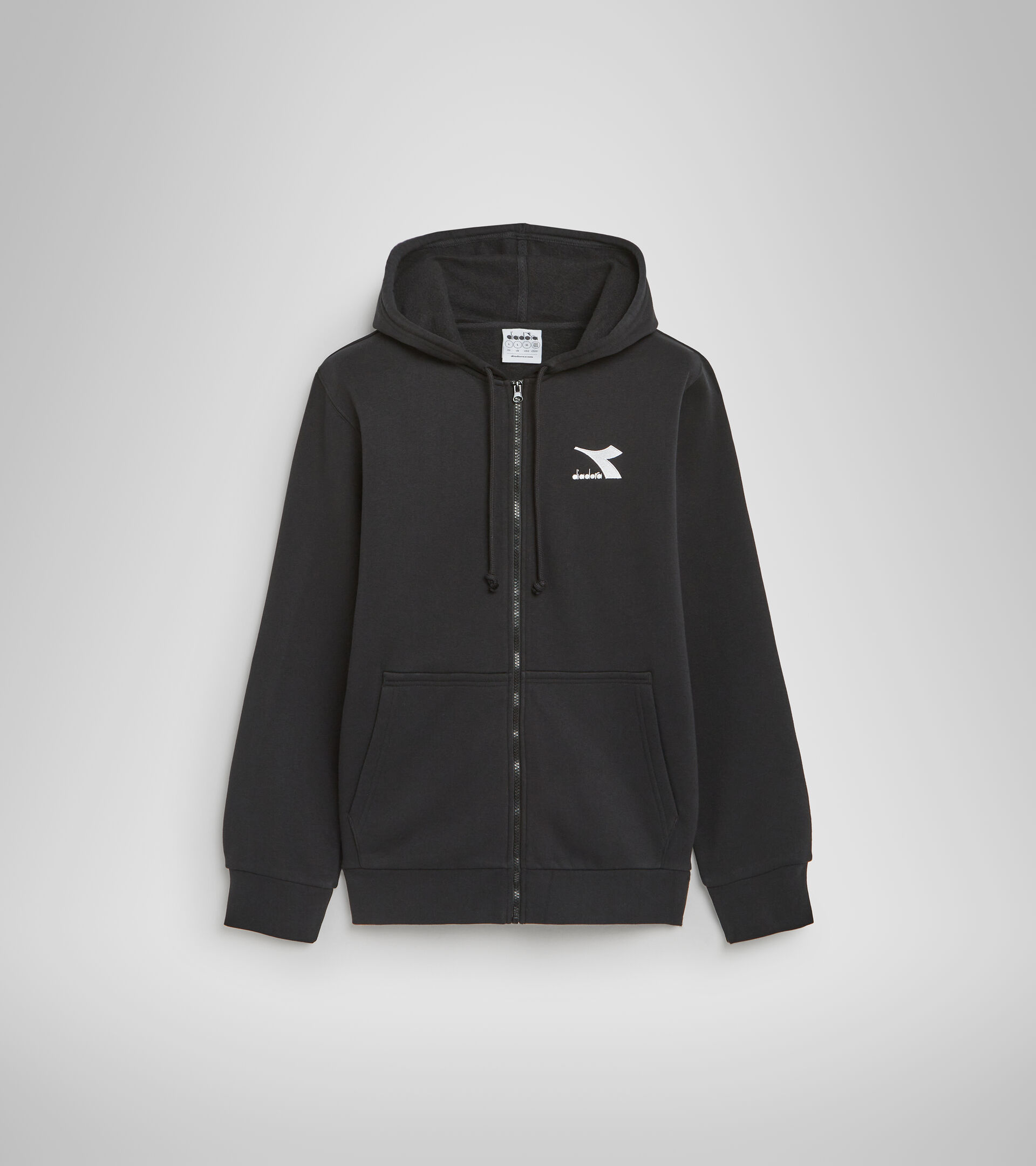 Hooded sweatshirt - Men HOODIE FZ CORE BLACK - Diadora