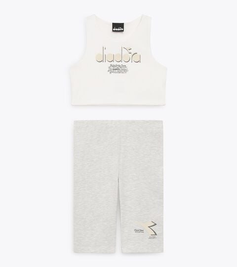 Conjunto deportivo - Niña JG. SET DISTRICT OFF WHITE /MELANGE GRAY - Diadora