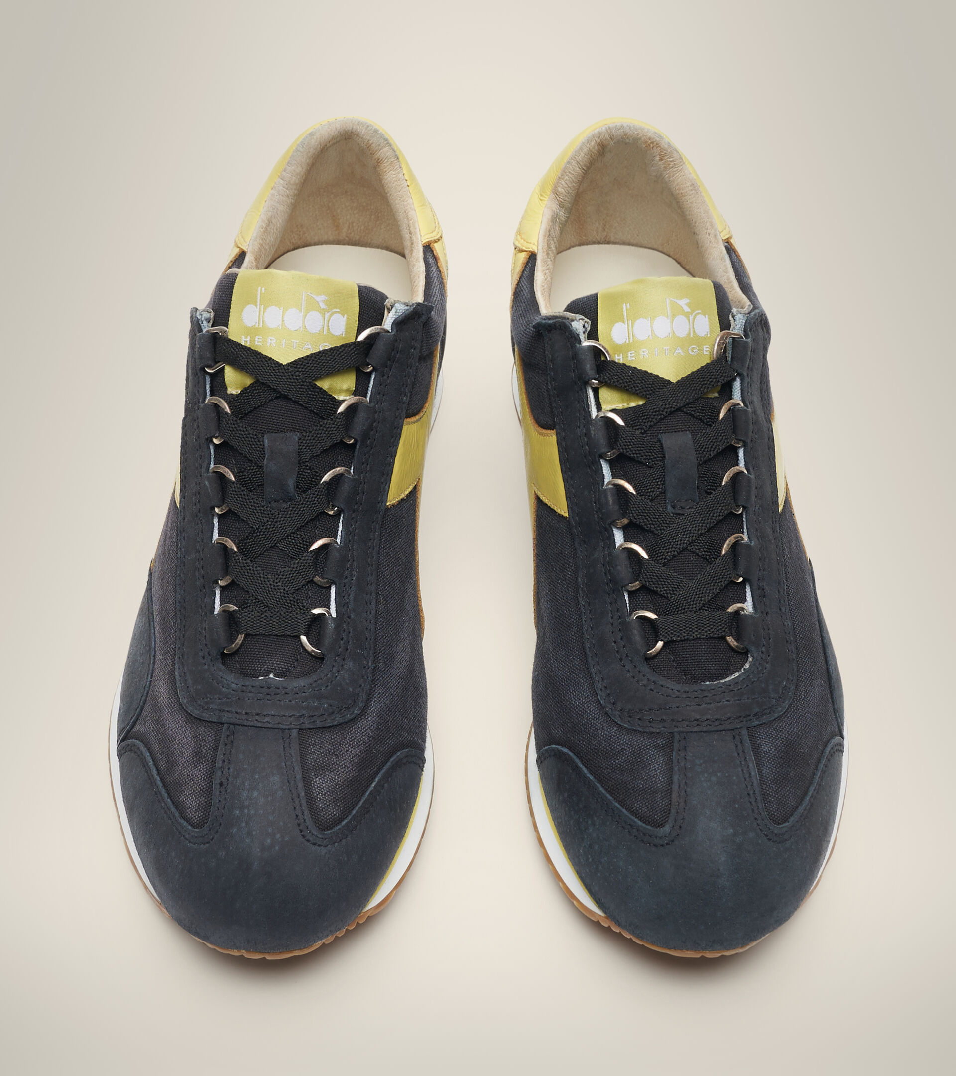 Heritage shoe - Unisex EQUIPE H CANVAS STONE WASH BLACK PHANTOM - Diadora