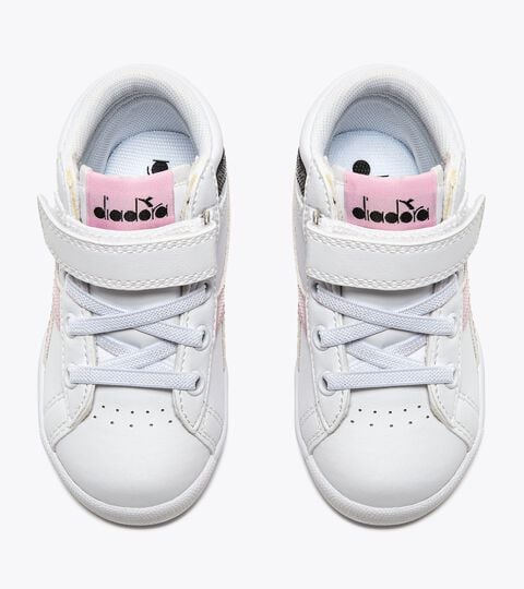 GAME P HIGH GIRL TD, WHITE/BLACK/PINK LADY Sports shoes - Toddlers 1-4 years GAME P HIGH GIRL TD WHITE/BLACK/PINK LADY - Diadora