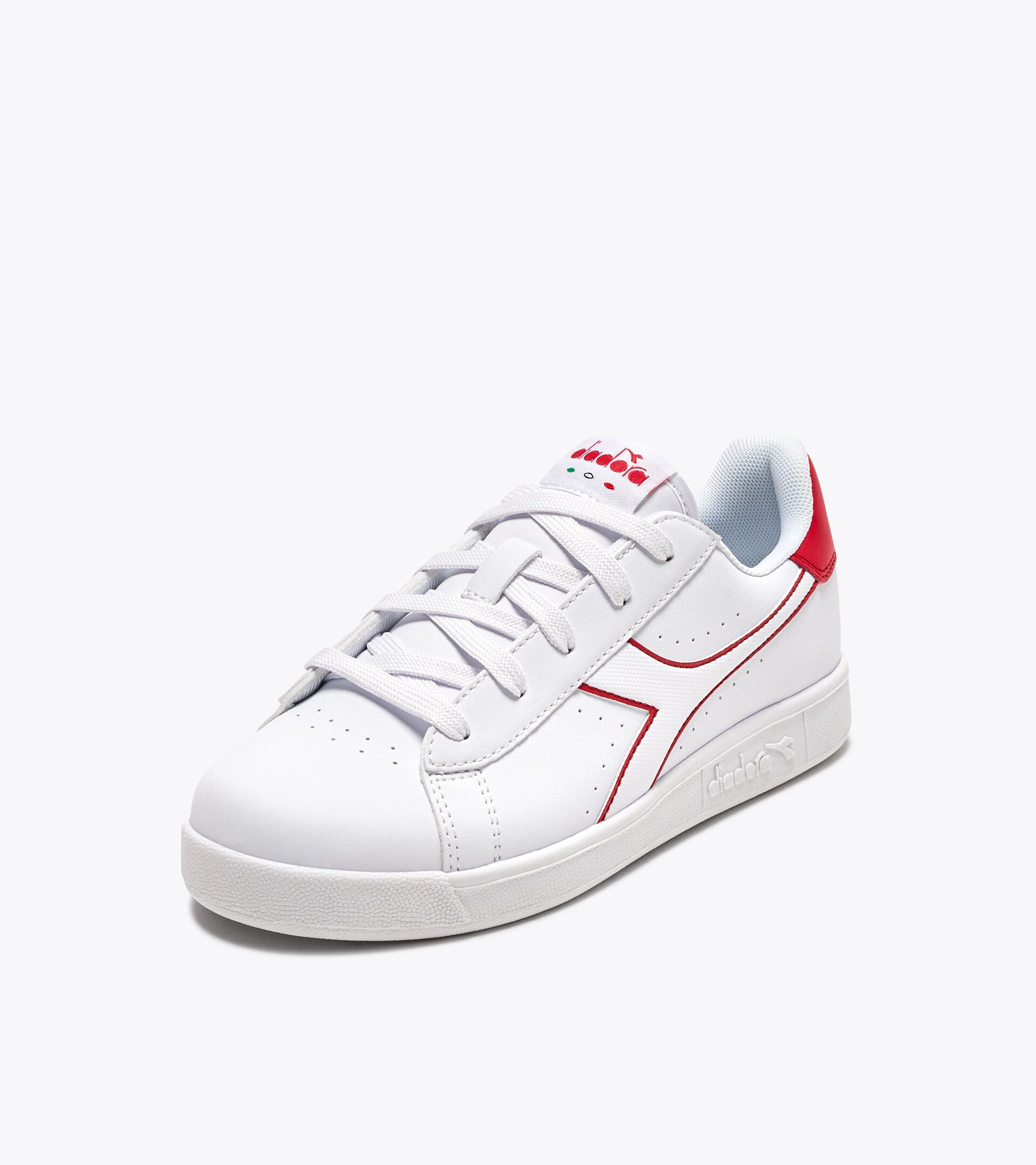 Scarpa sportiva - Ragazzi/e 8-16 anni GAME P GS BIANCO/ROSSO BRILLANTE - Diadora