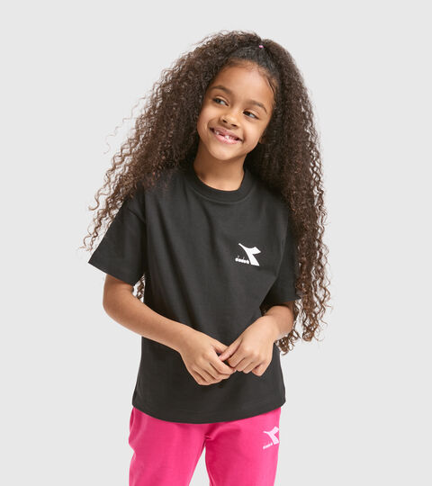 T-shirt en coton junior - Unisexe JU.T-SHIRT SS RAINBOW NOIR - Diadora