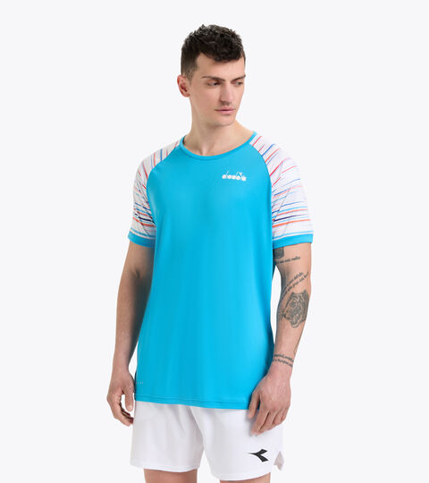 Tennis T-shirt - Men SS T-SHIRT TURQUOISE BLUE - Diadora