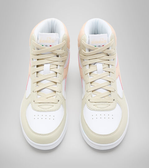 RAPTOR MID GS, WHITE BONE/PASTEL ROSE TAN Sports shoes - Youth 8-16 years RAPTOR MID GS WHITE BONE/PASTEL ROSE TAN - Diadora