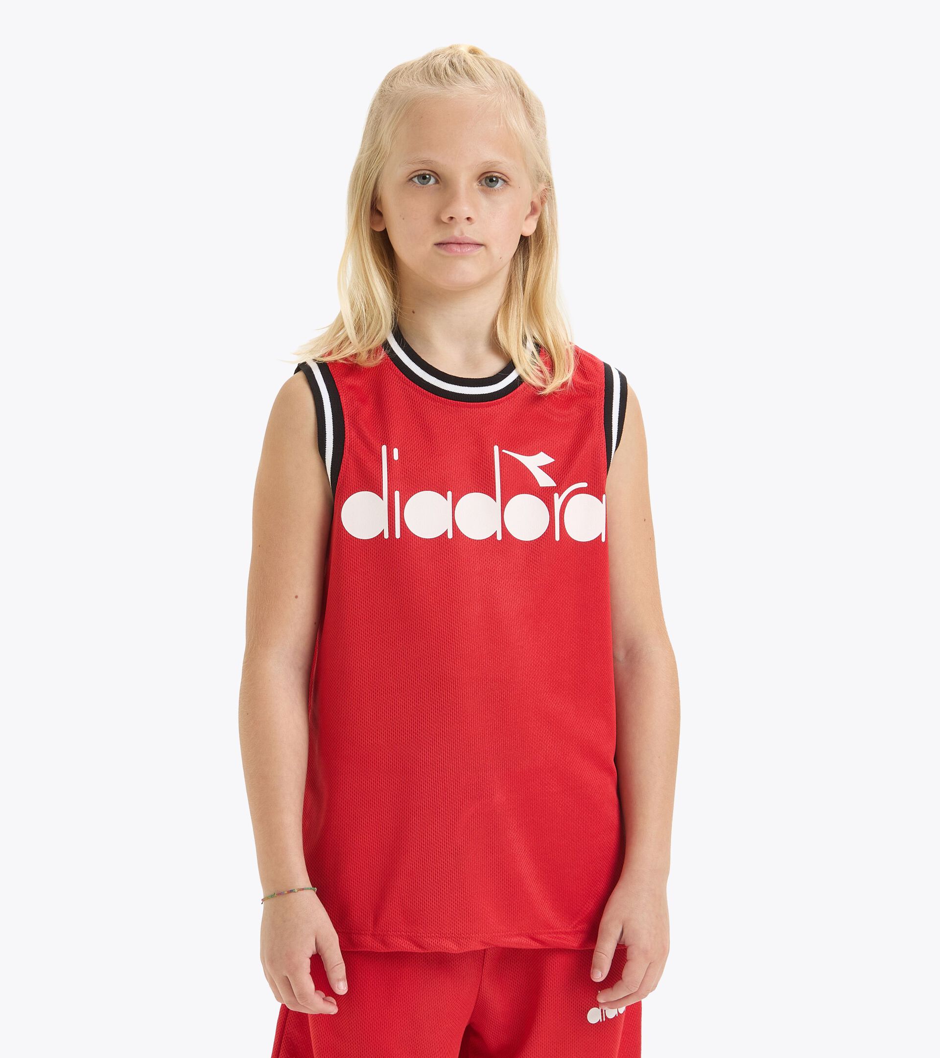 Mesh sports tank - Boy JB. TANK BASKETBALL RED BARN - Diadora