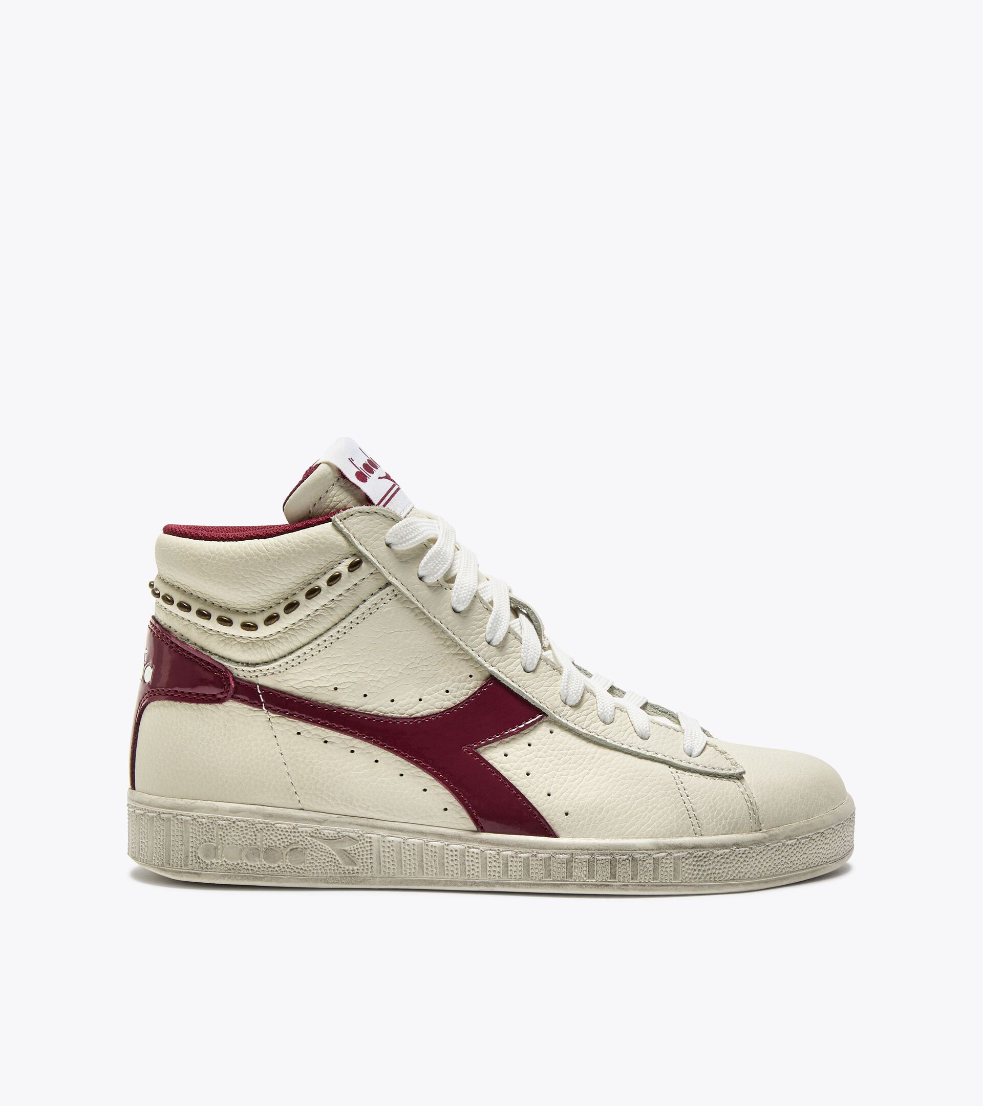 Zapatilla retro-tenis alta - Mujer GAME L HIGH WAXED STUDS WN ROJO GRANADA - Diadora