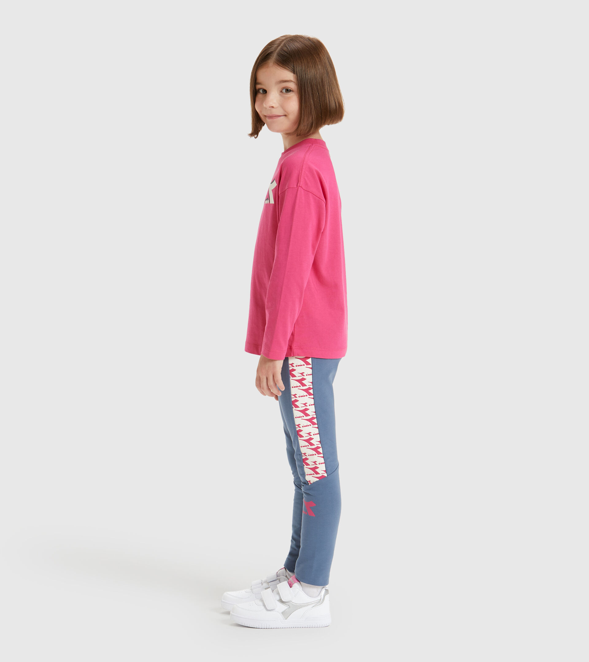 T-shirt - Kids JU.LS T-SHIRT CUBIC MAGENTA - Diadora
