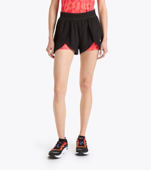 Double-layered shorts - Women L. DOUBLE LAYER SHORTS BE ONE BLACK - Diadora