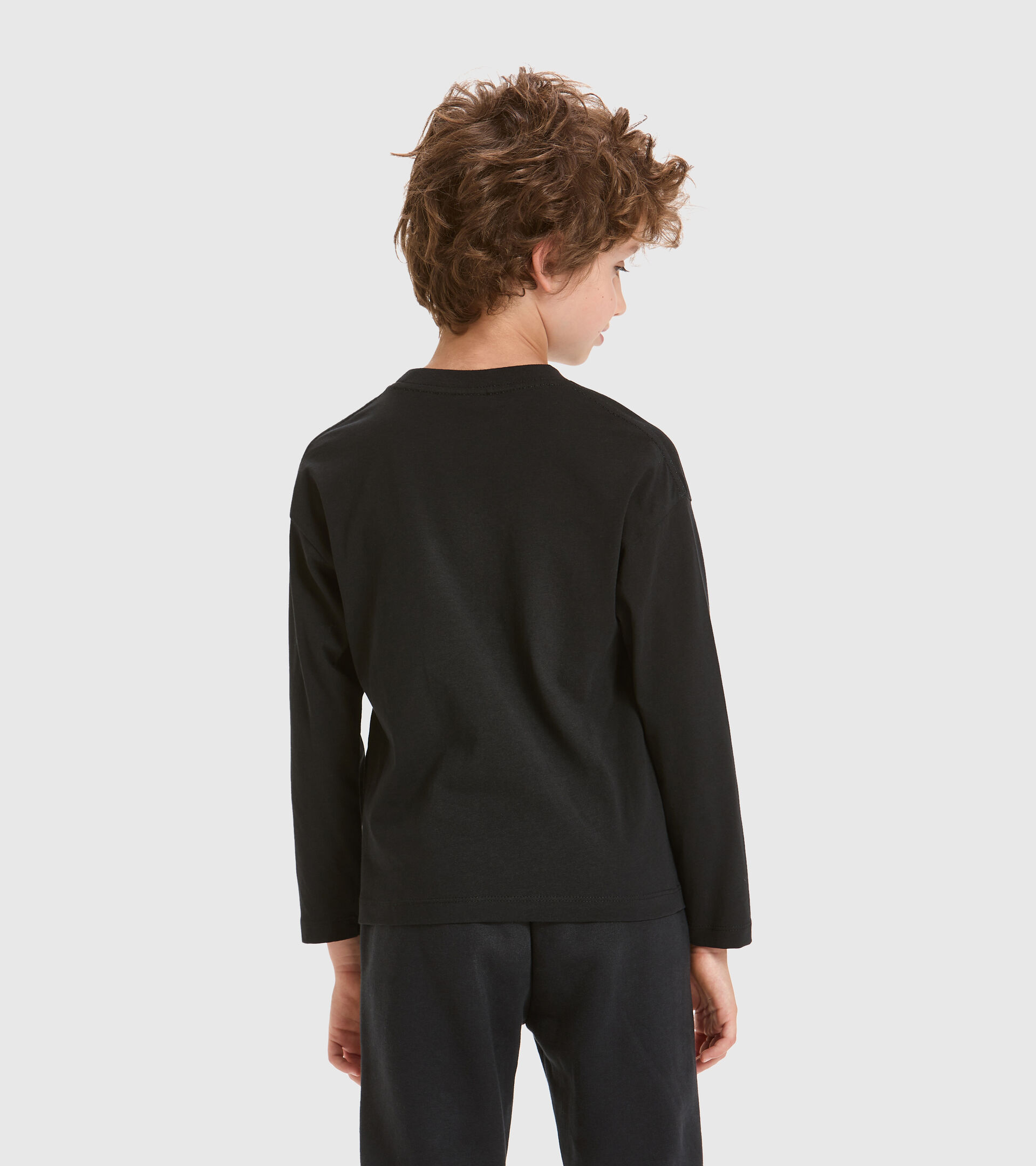 T-shirt - Kids JU.LS T-SHIRT CUBIC BLACK - Diadora