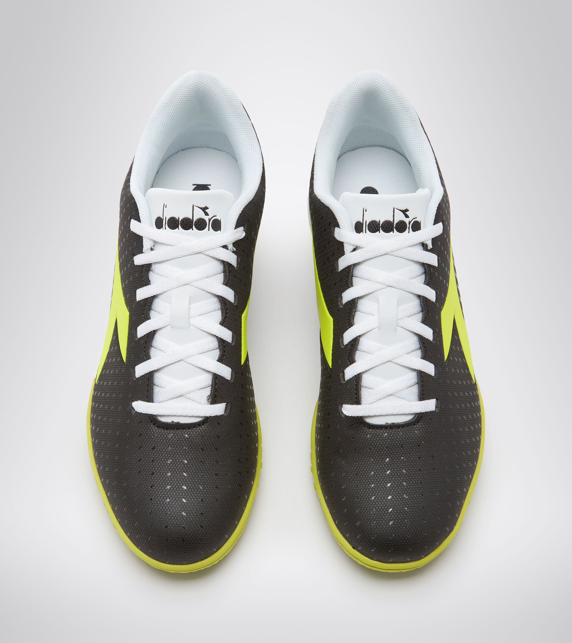 Futsal boot - Specific outsole for synthetic/hard ground PICHICHI 5 TFR BLACK/YELLOW FL DD/WHITE - Diadora