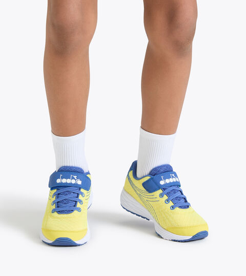FLAMINGO 5 JR, GIALLO/AZZURRO Zapatilla de running - Unisex niños FLAMINGO 5 JR GIALLO/AZZURRO - Diadora