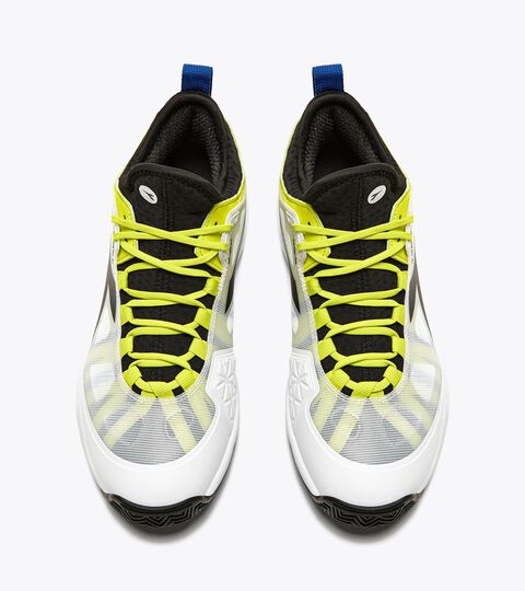 SPEED BLUSHIELD FLY 4 + CLAY, WHITE/BLACK/DEJA VU BLUE Tennis shoes for clay courts - Men SPEED BLUSHIELD FLY 4 + CLAY WHITE/BLACK/DEJA VU BLUE - Diadora