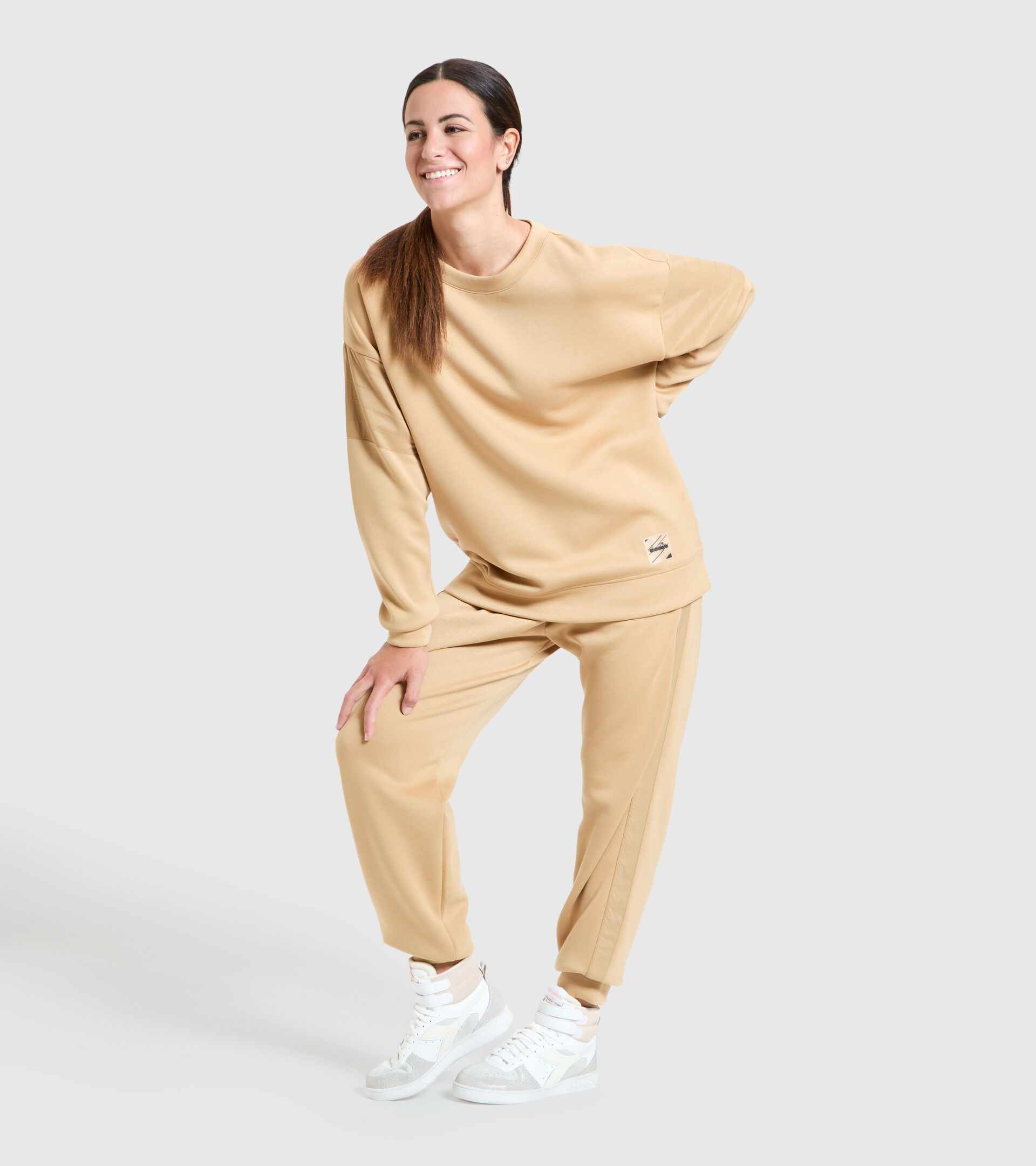 Crew-neck sweatshirt - Women L. SWEATSHIRT CREW URBANITY STARFISH - Diadora