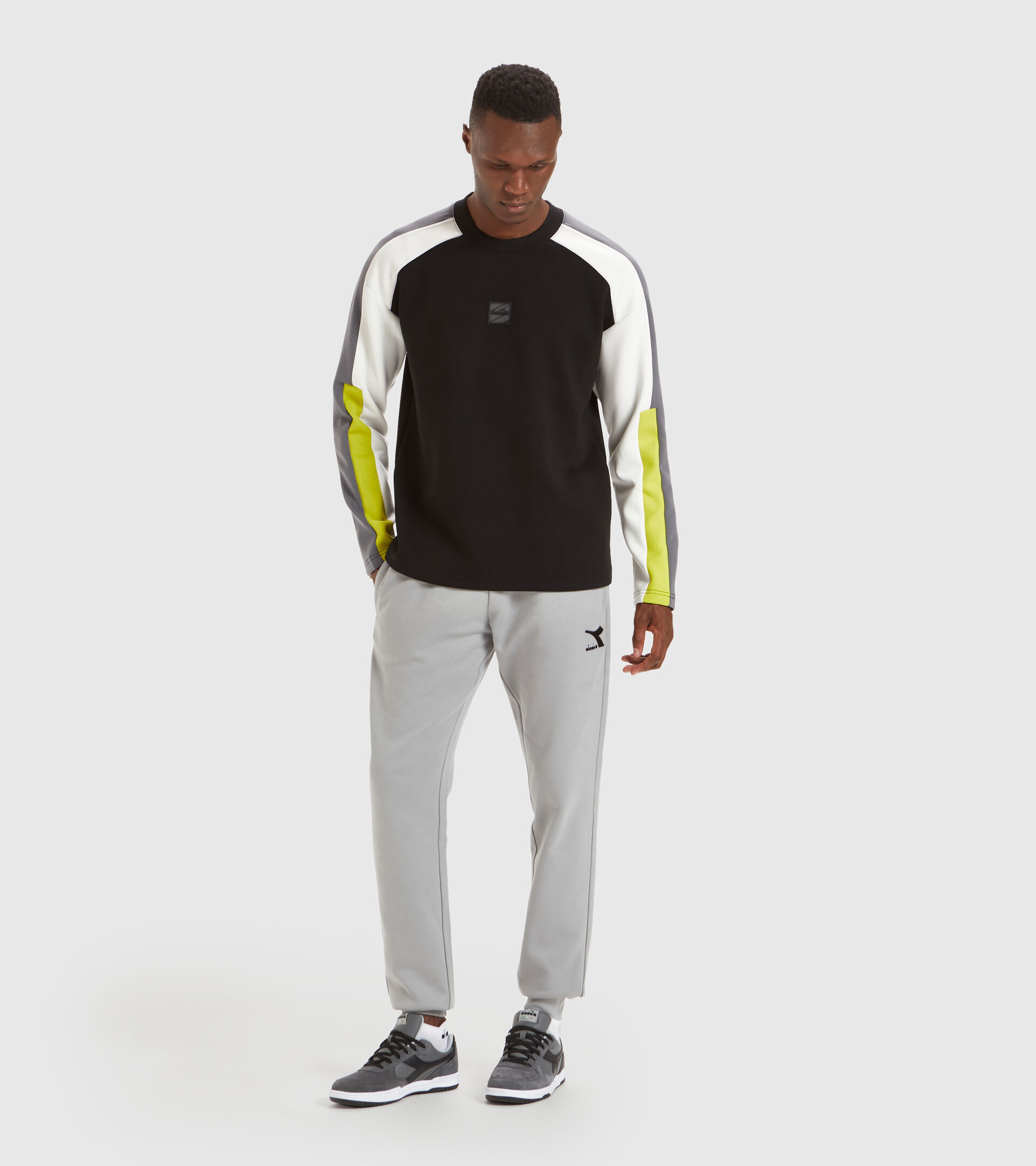 Sports trousers - Men PANTS CUFF CORE GRAY MOUSE - Diadora