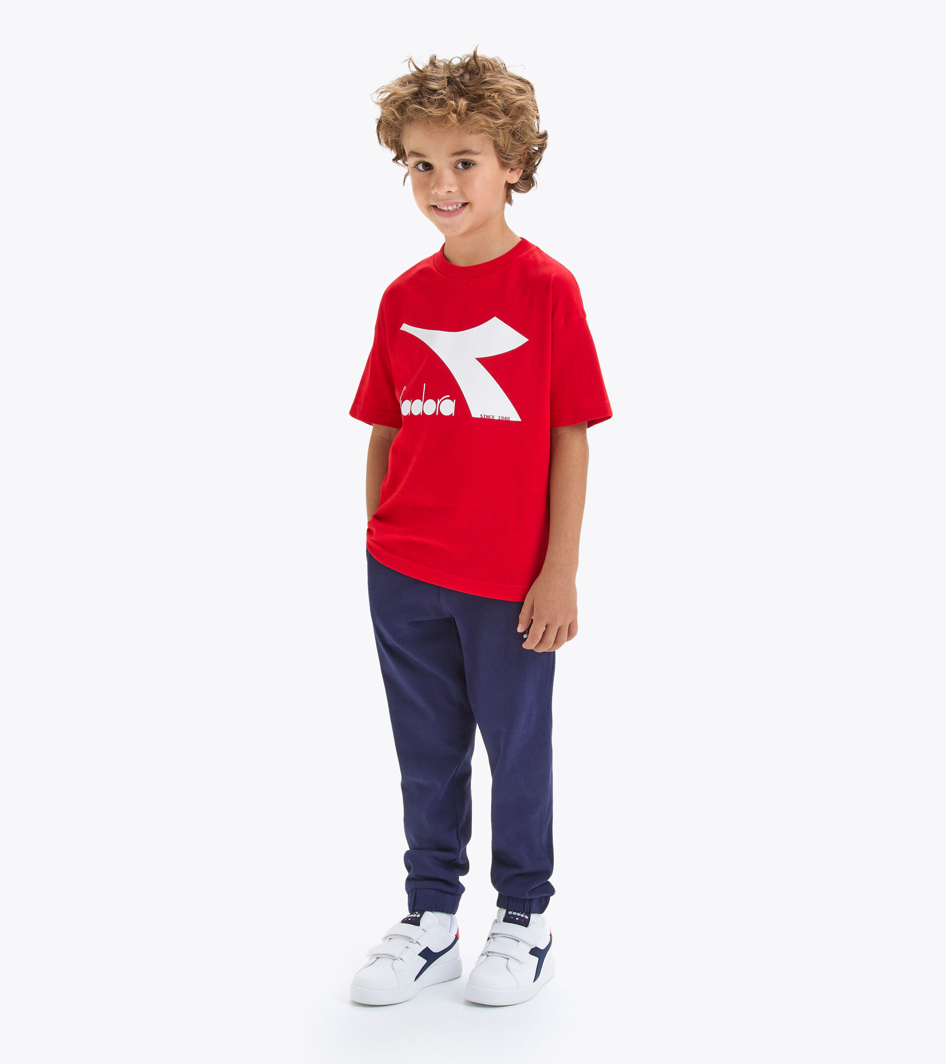 Sports T-shirt - Kids JU.T-SHIRT SS BL CARMINE RED - Diadora