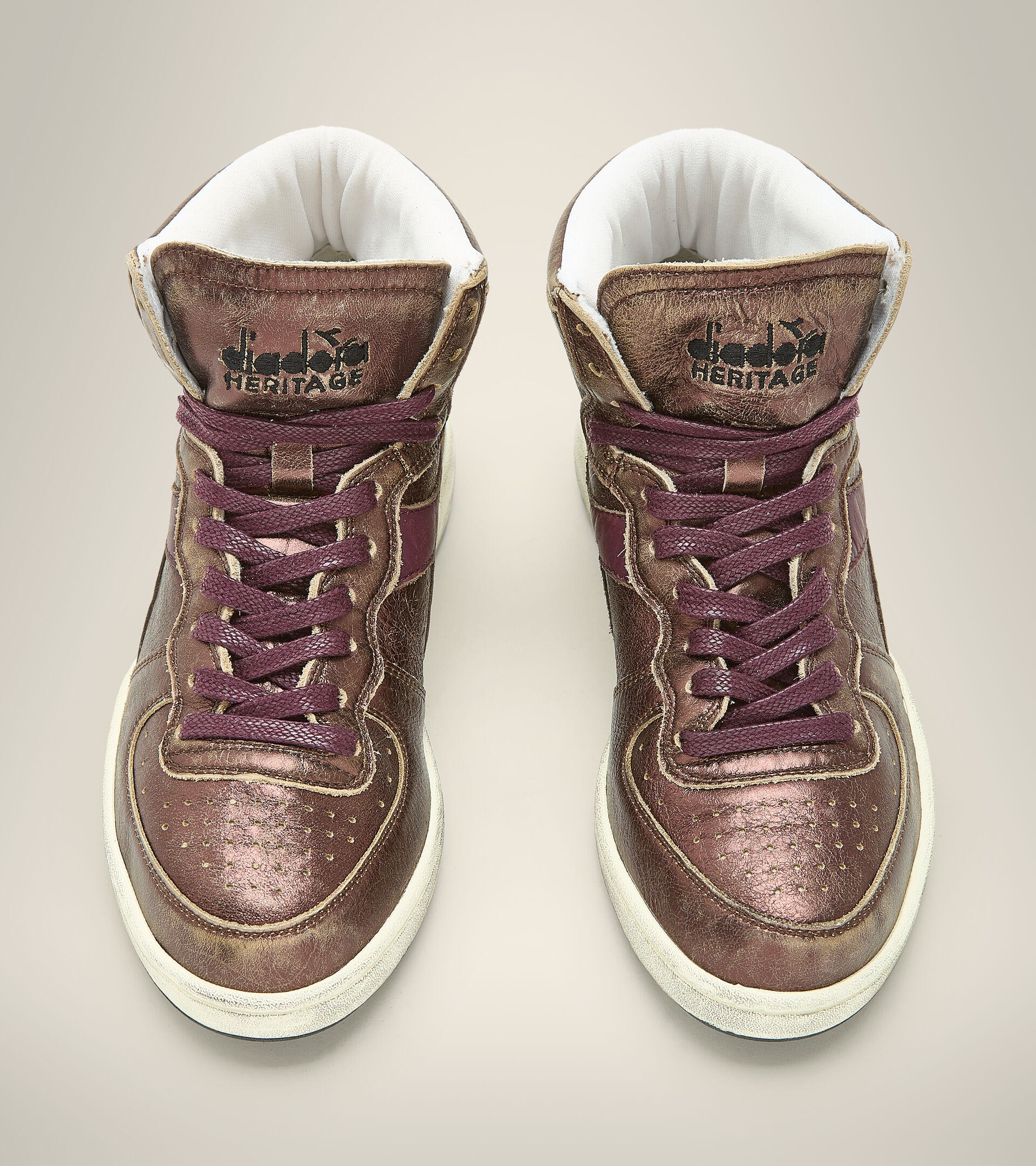 Heritage shoe - Unisex MI BASKET METAL USED VIOLET FIG - Diadora