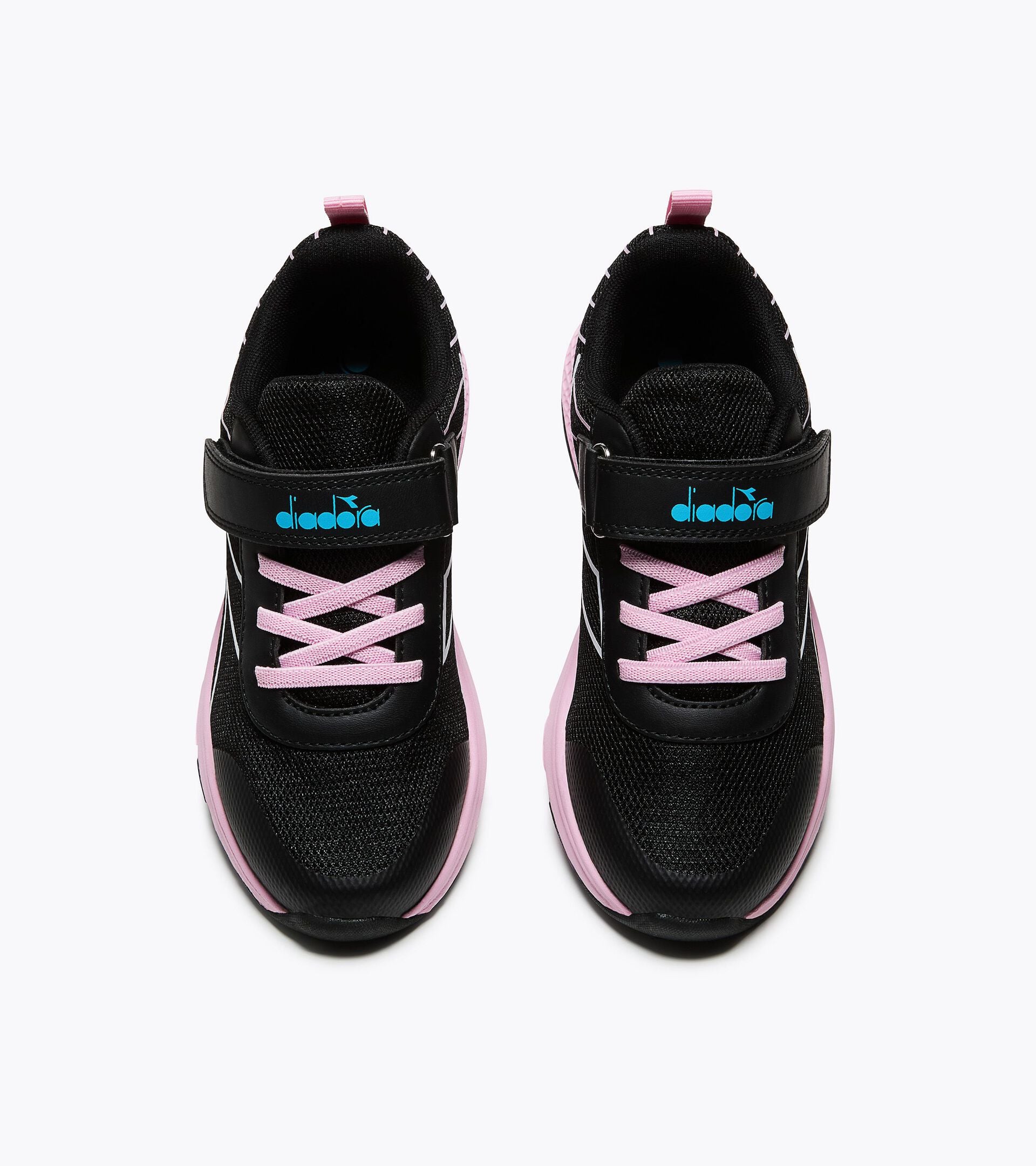 Junior running shoe - All-gender FALCON 6 JR V BLACK/WHITE/PINK - Diadora