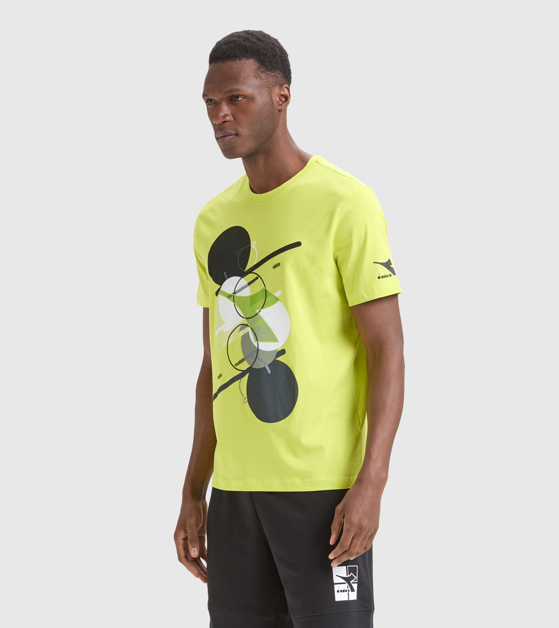 Cotton T-shirt - Men T-SHIRT SS TWIST GREEN SPRING - Diadora