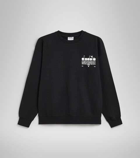 SWEATSHIRT CREW MANIFESTO, NOIR Sweat-shirt en coton - Unisexe SWEATSHIRT CREW MANIFESTO NOIR - Diadora
