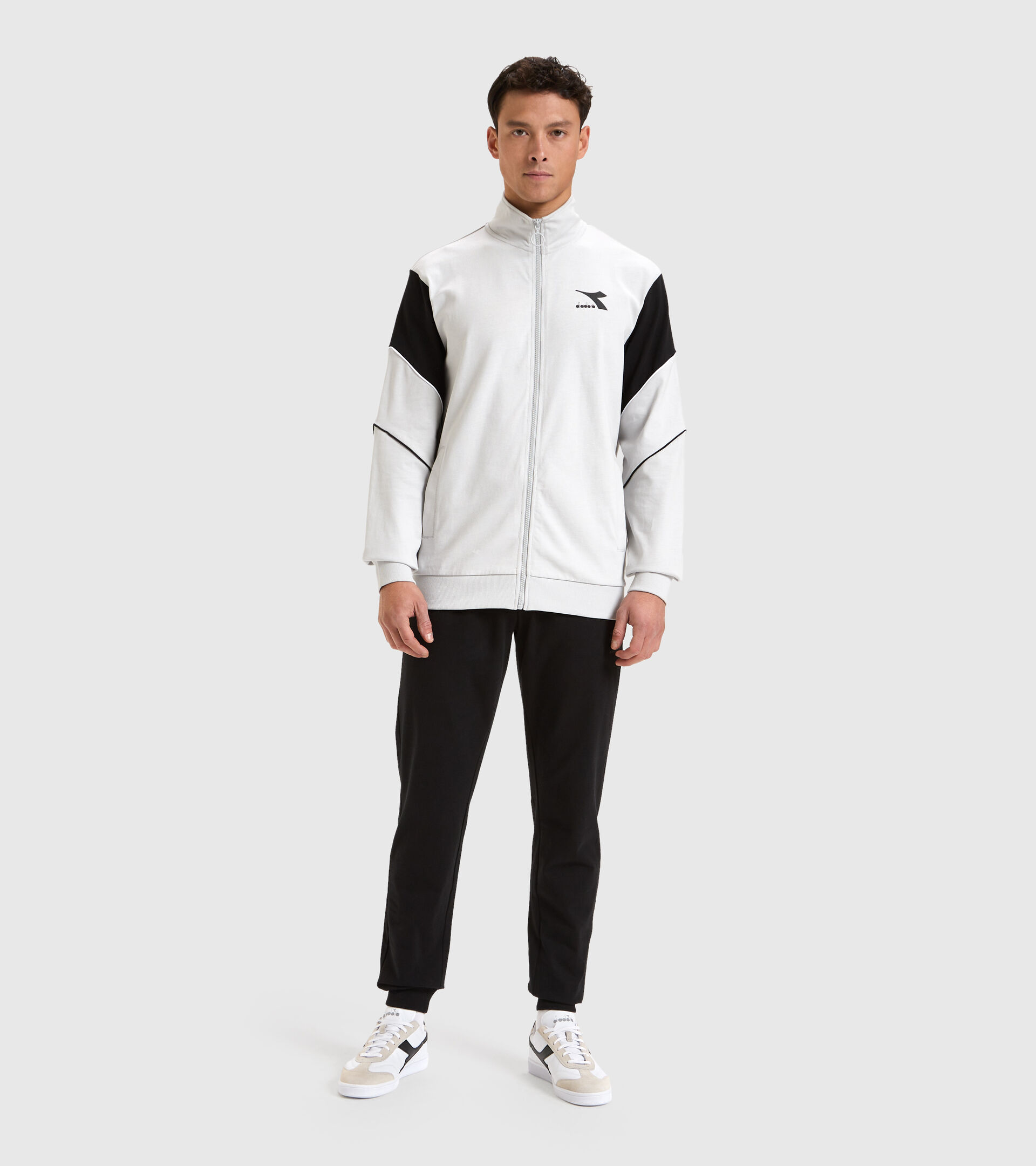 Cotton jersey tracksuit - Men TRACKSUIT FZ CORE GREY ROCK - Diadora