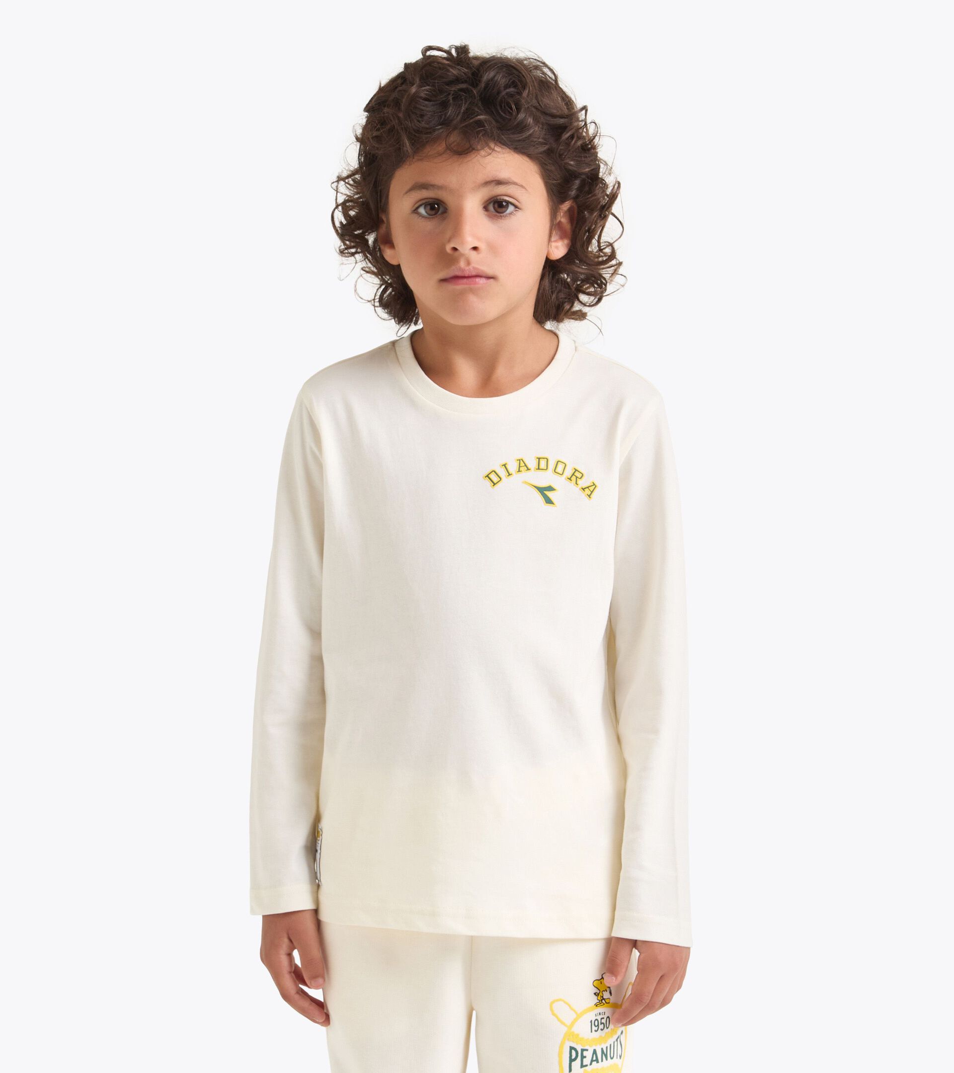 Peanuts college-style long sleeve t-shirt - Kids - All-gender
 JU. T-SHIRT LS PEANUTS GARDENIA WHITE - Diadora