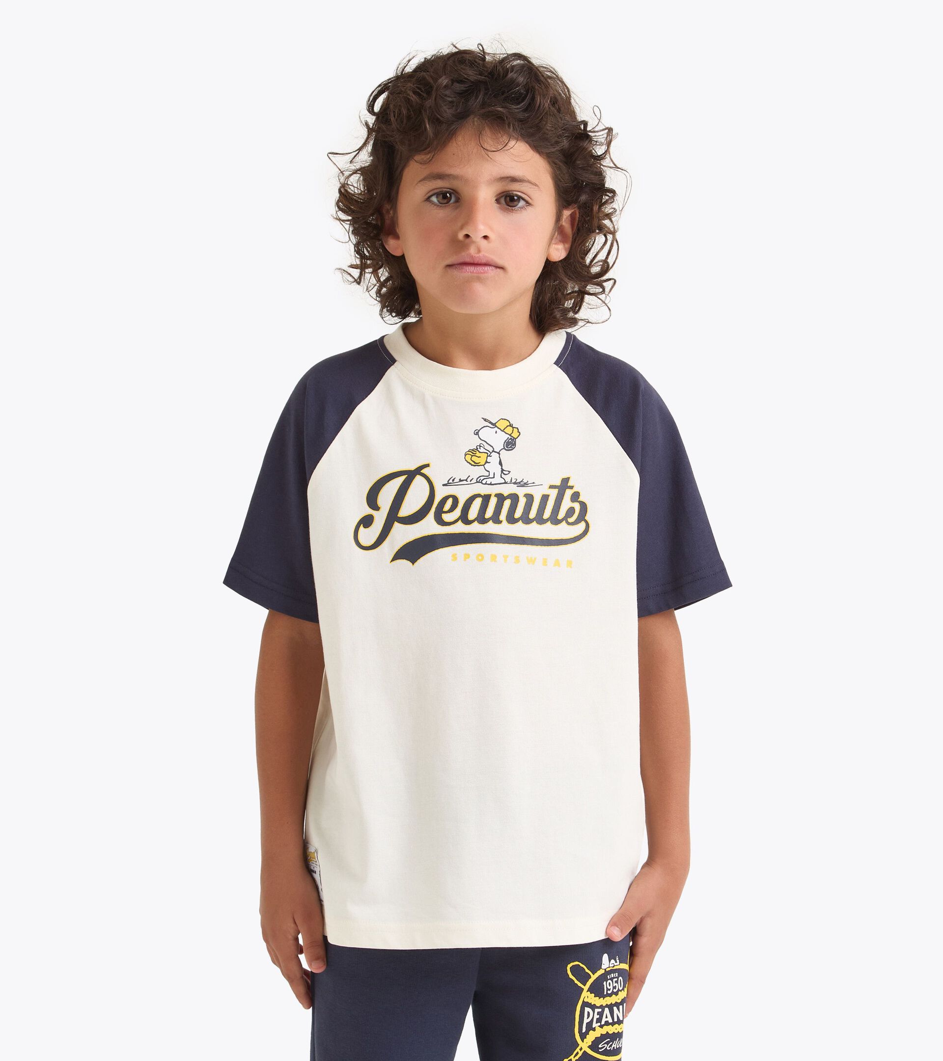 Peanuts college-style t-shirt - Kids - All-gender JU. T-SHIRT SS PEANUTS BLUE DENIM - Diadora
